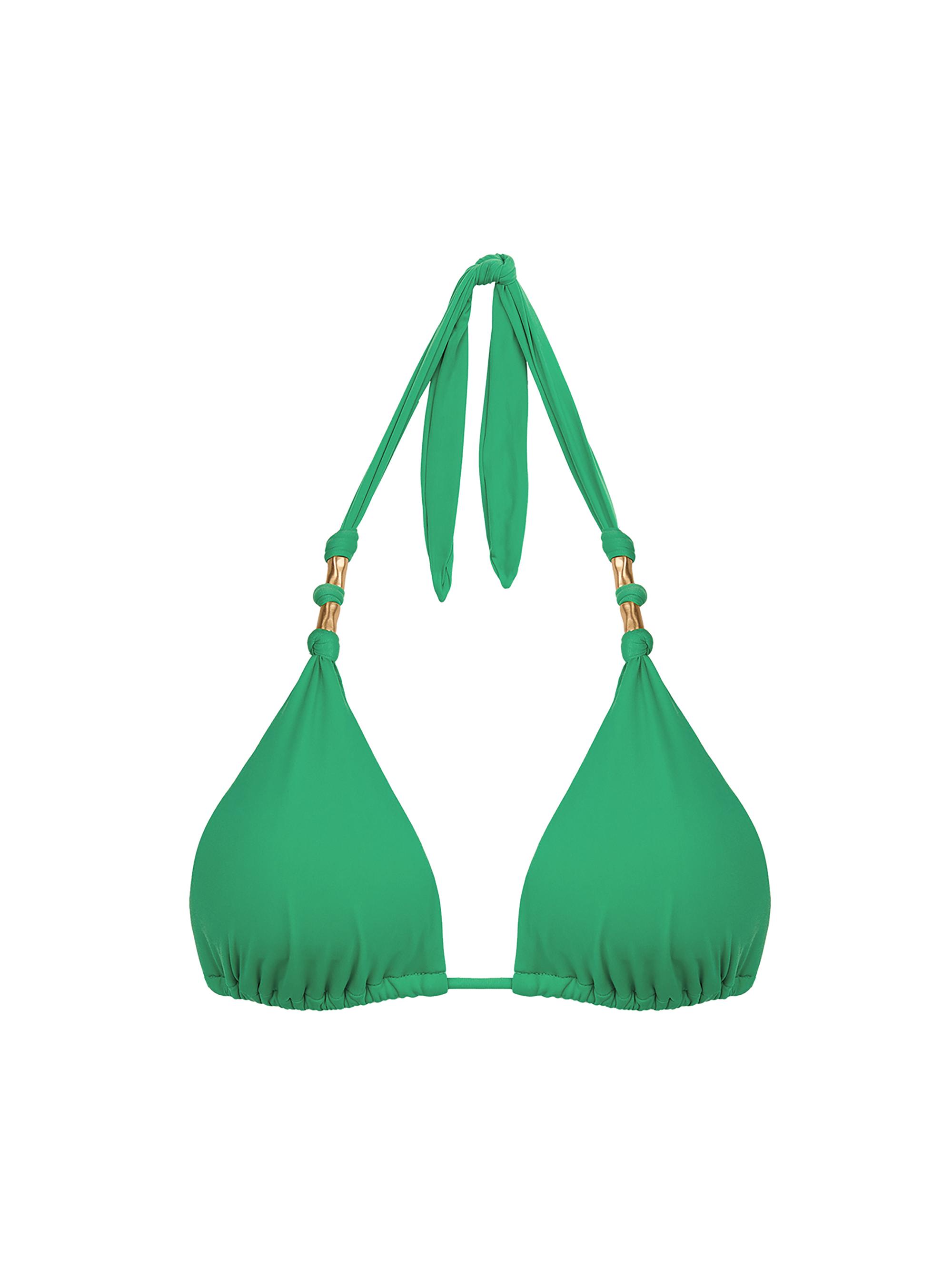 ViX by Paula Hermanny Women's Sea Wanderer Solid Paula Triangle Bikini Top - Green