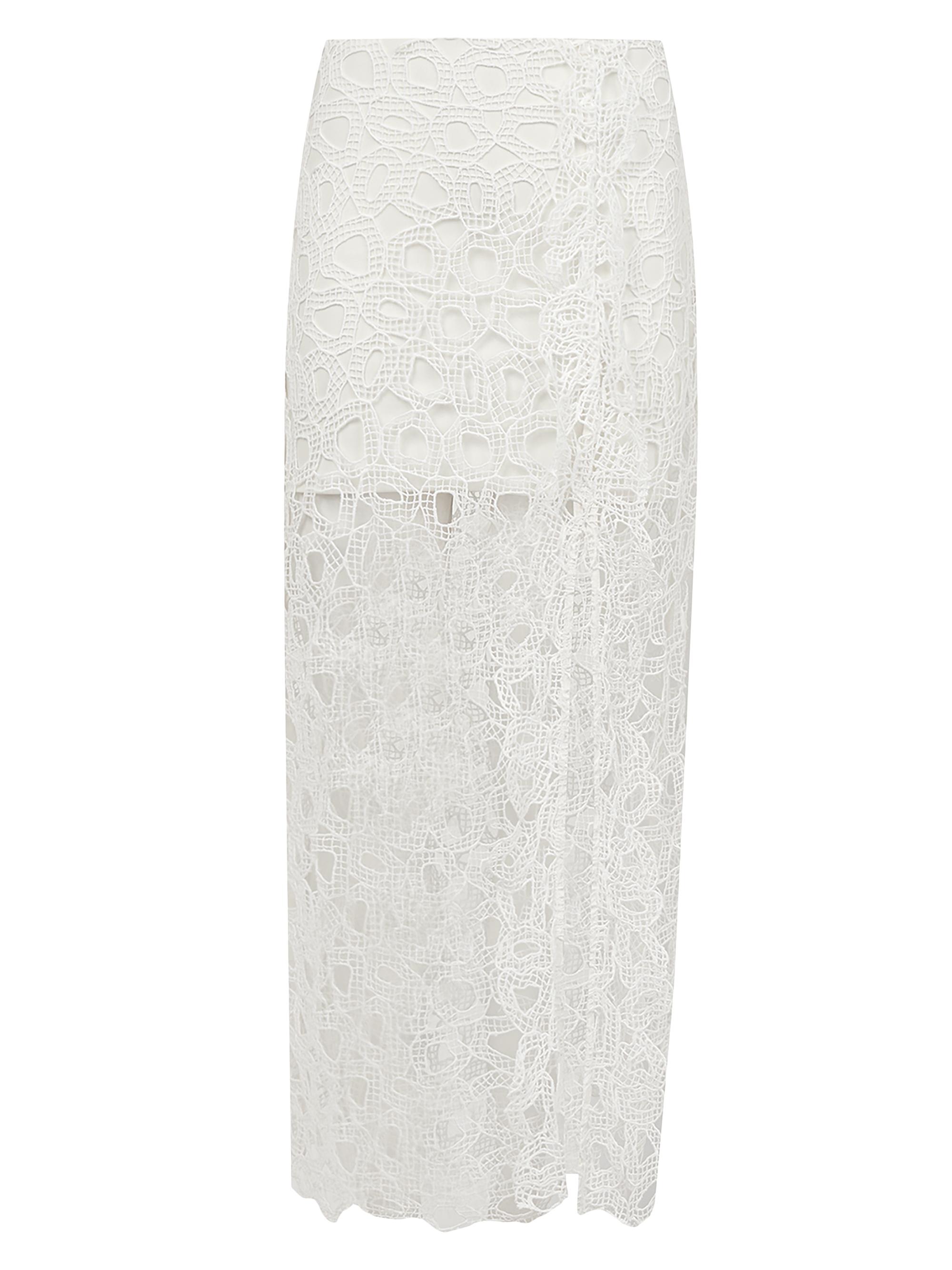 ViX by Paula Hermanny Women's Sea Wanderer Eyelet Joelle Midi Skirt - White