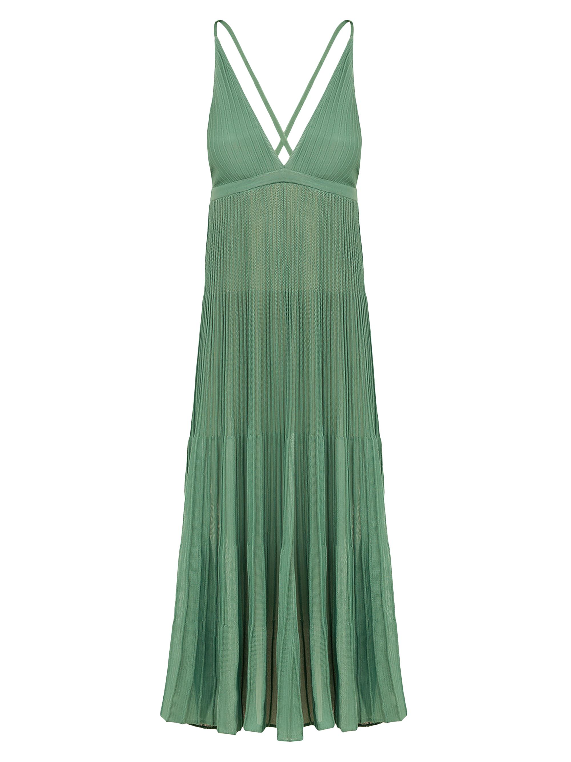 ViX by Paula Hermanny Women's Sea Wanderer Katia Plissé Knit Midi-Dress - Green