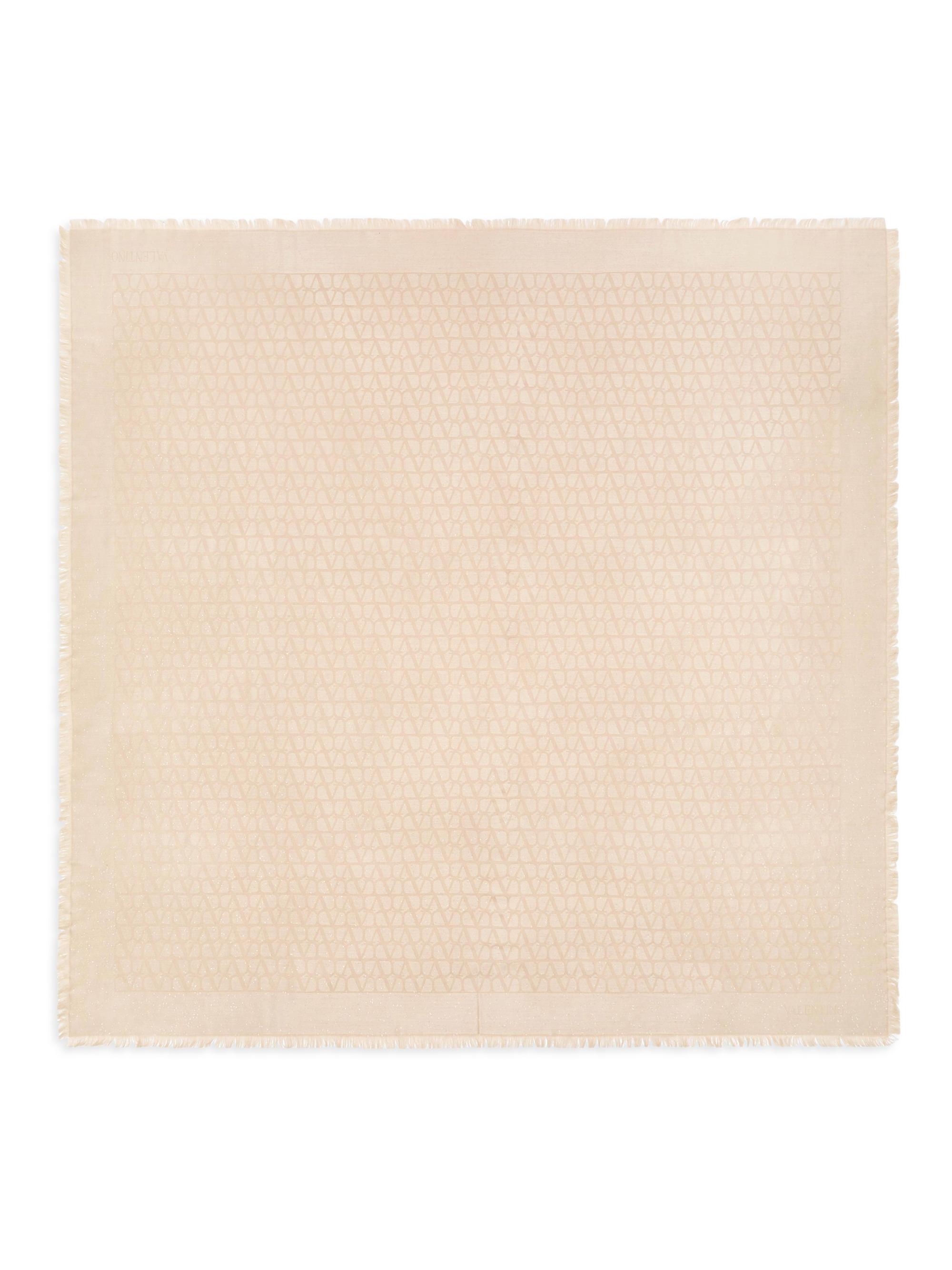 Valentino Garavani Women's Toile Iconographe Wool and Cashmere Shawl - Poudre