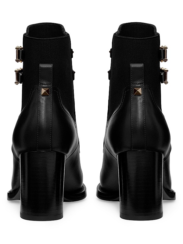 Shop Valentino Garavani Rockstud 70MM Calfskin Ankle Boots Shop Valentino Garavani Rockstud 70MM Calfskin Ankle Boots