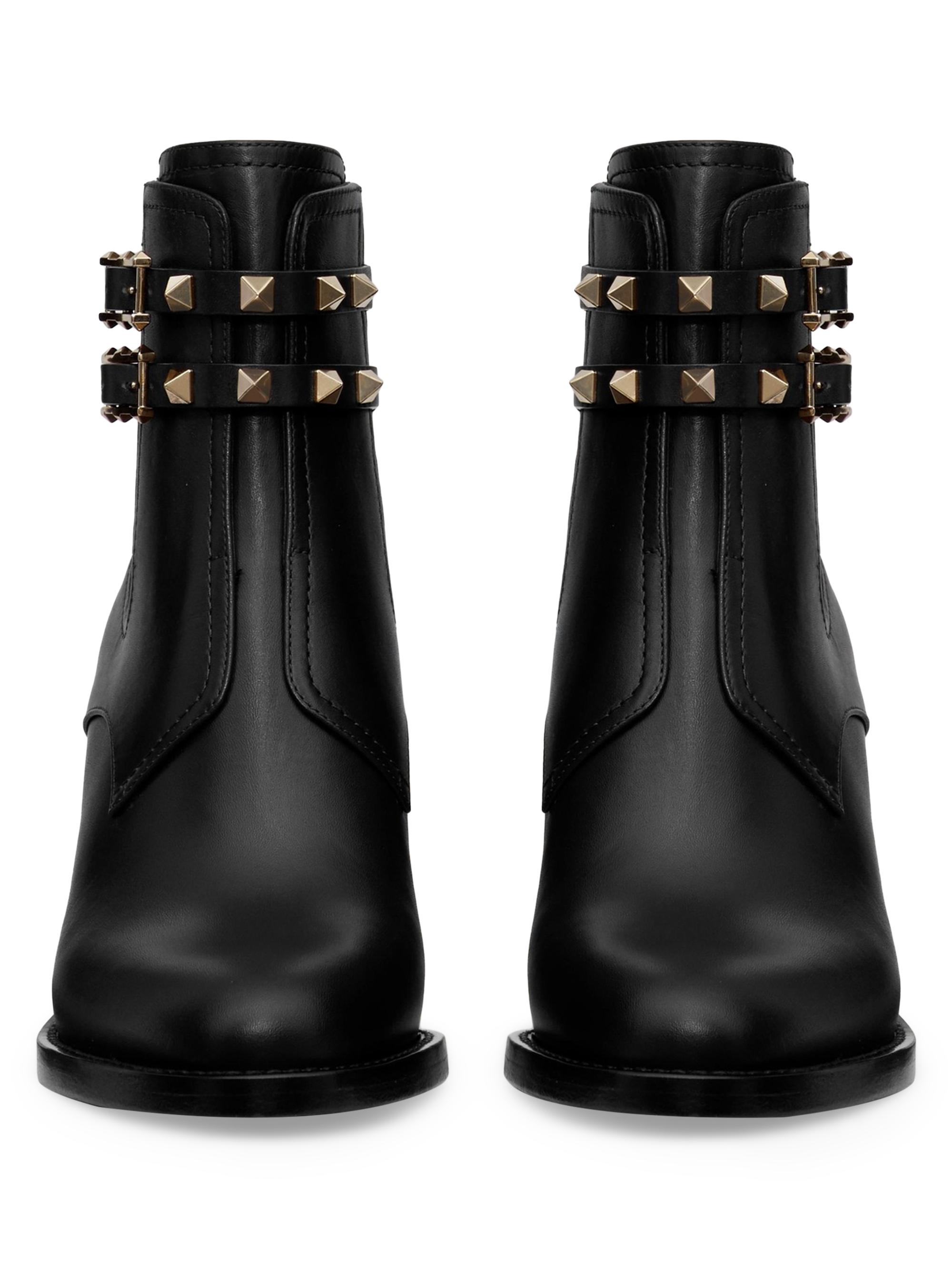 Valentino Garavani Rockstud 70MM Calfskin Ankle Boots | Saks Fifth