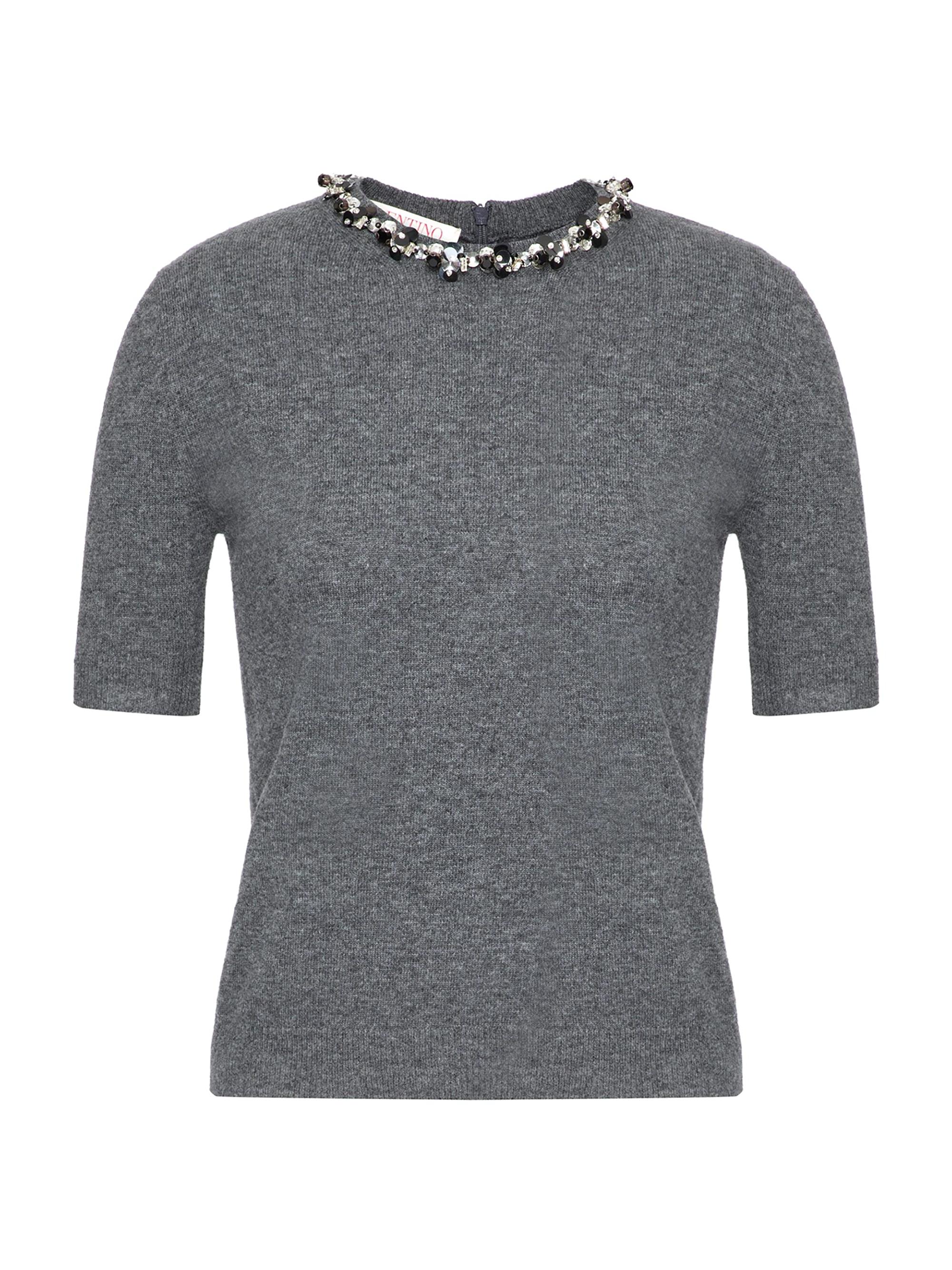 Valentino Garavani Women's Embroidered Wool Sweater - Black