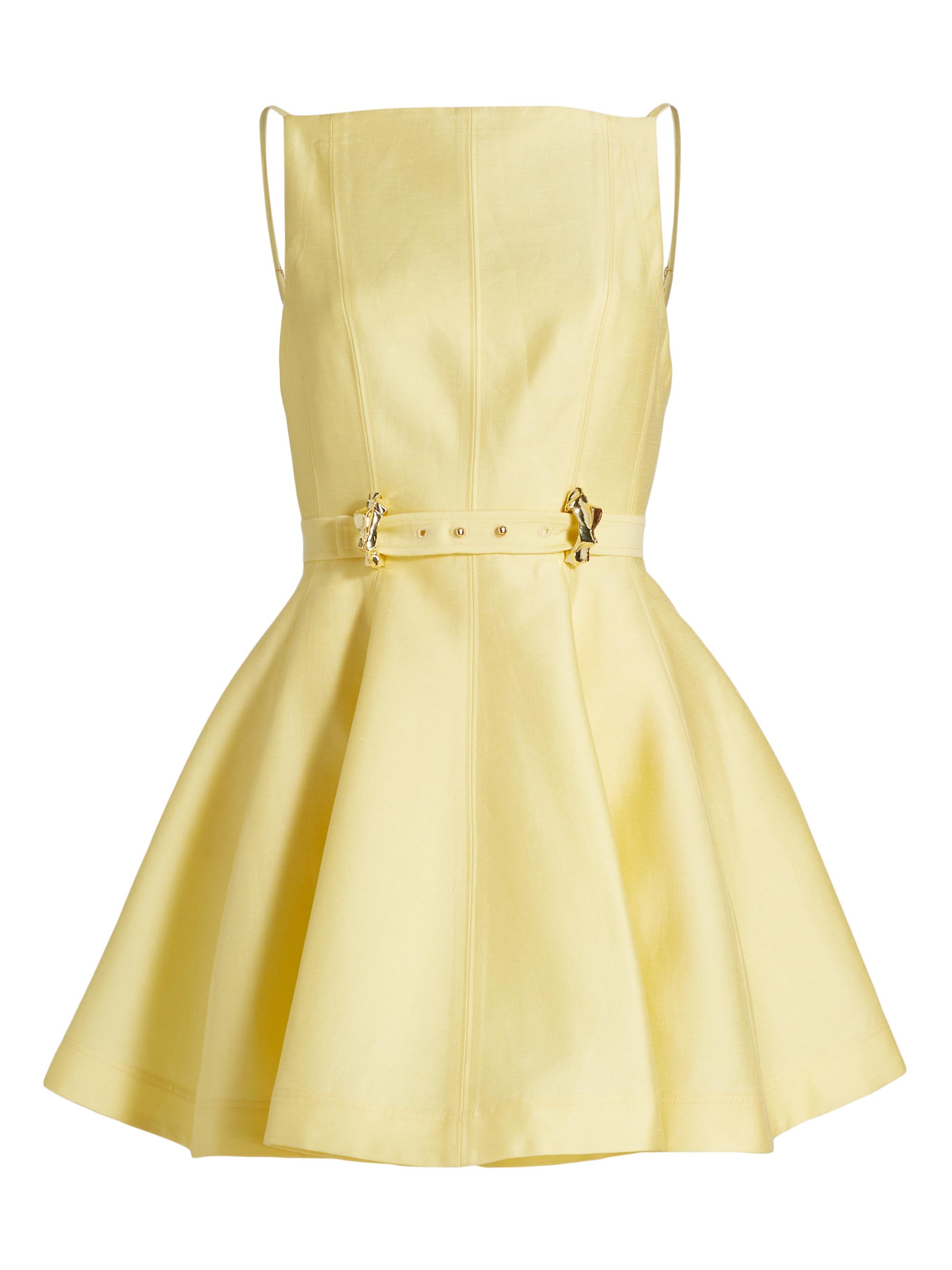 Acler Women's Pennar Belted Minidress - Lemon Sorbet