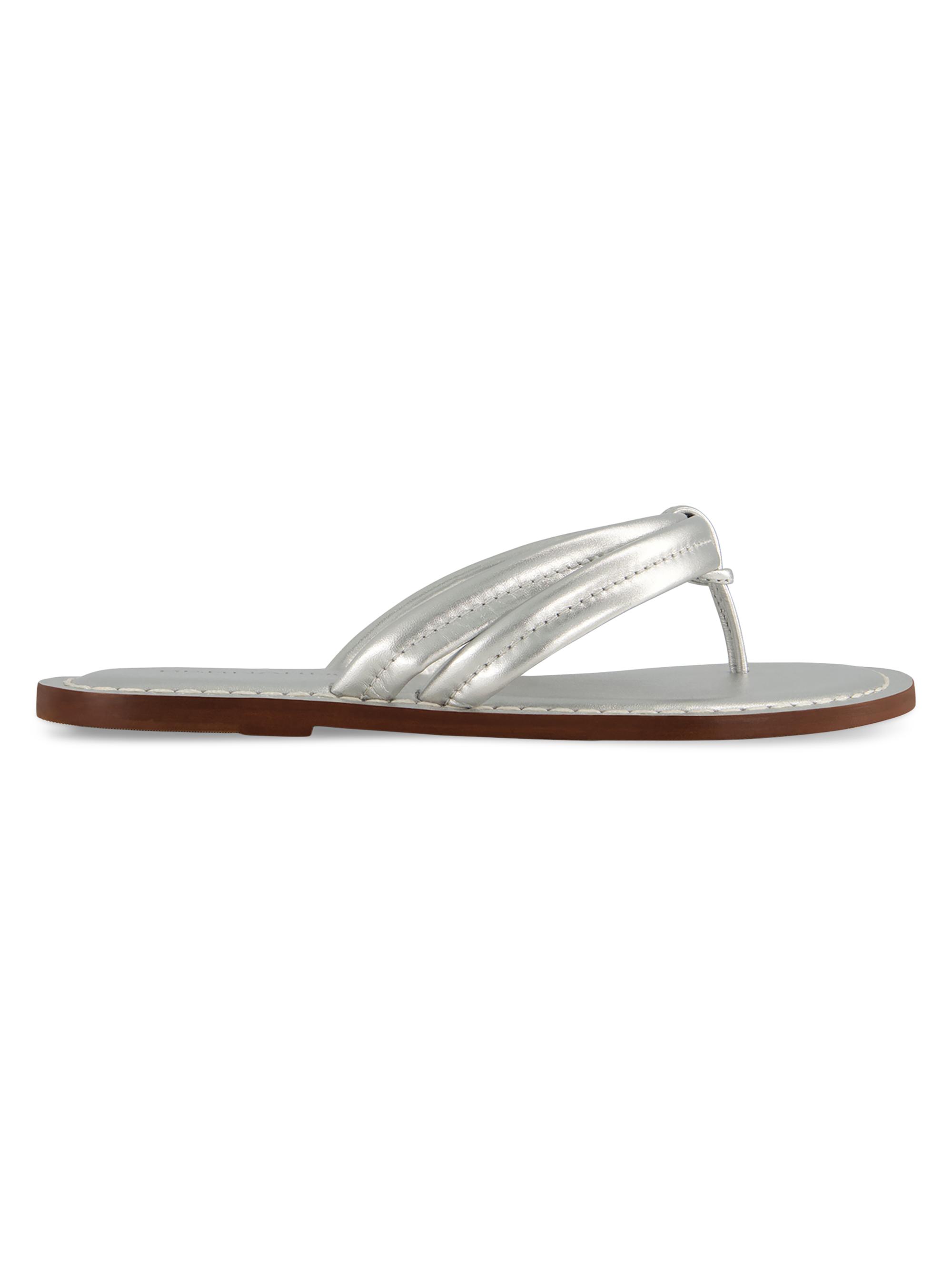 Bernardo Women's Miami Thong Flat Sandals - Silver