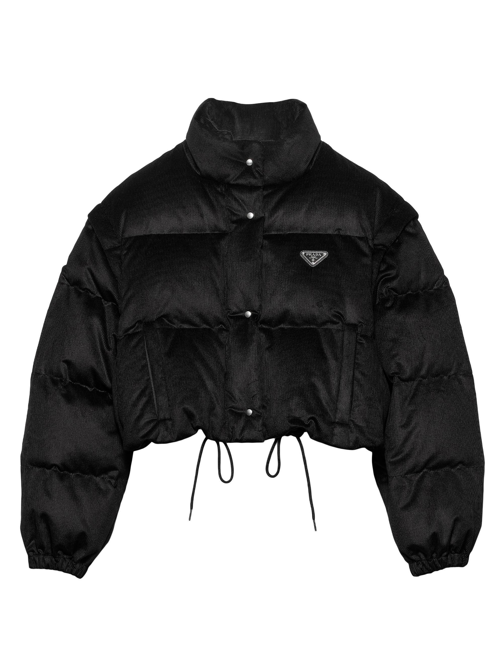 ダウンジャケット・コート PRADA BLACK CASHMERE BLEND DOWN JACKET Prada Printed Nylon Down Jacket | Saks Fifth Avenue