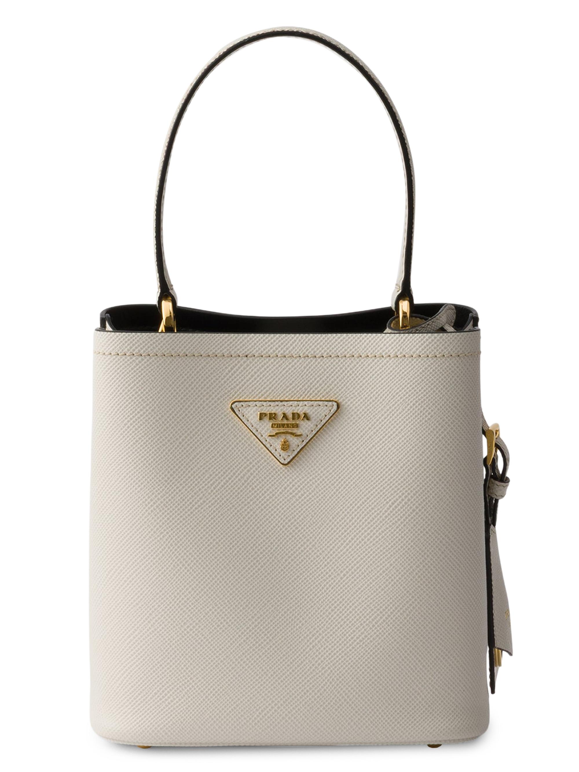 Prada Women's Panier Saffiano Leather Bucket Bag - Beige