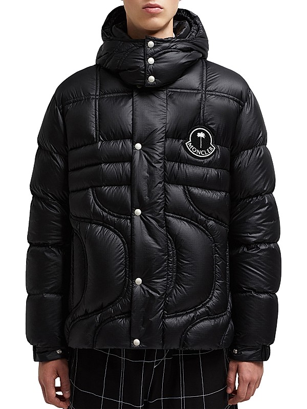 Shop Moncler Genius Moncler x Palm Angels Cherith Puffer Shop Moncler Genius Moncler x Palm Angels Cherith Puffer