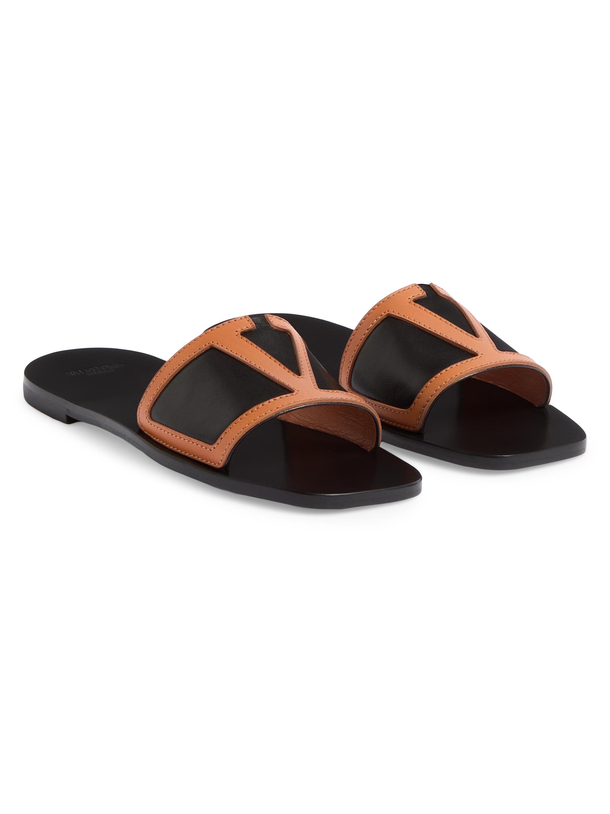 Valentino Garavani Viva Superstar Slide Sandals in Nappa Leather