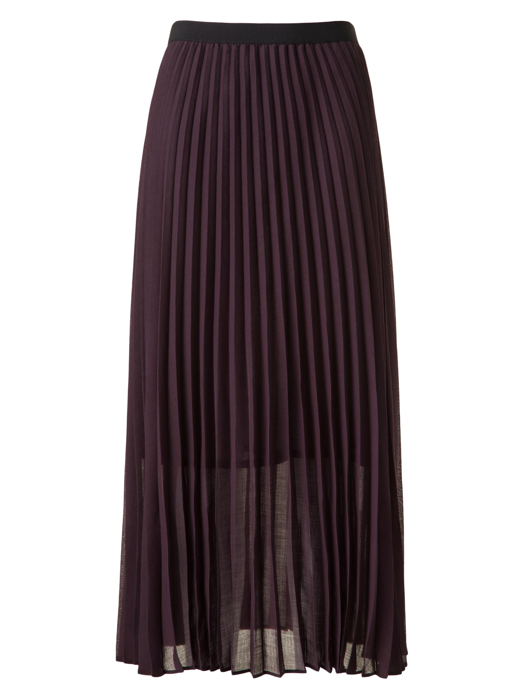 Akris punto Women's Pleated A-Line Midi-Skirt - Blackberry
