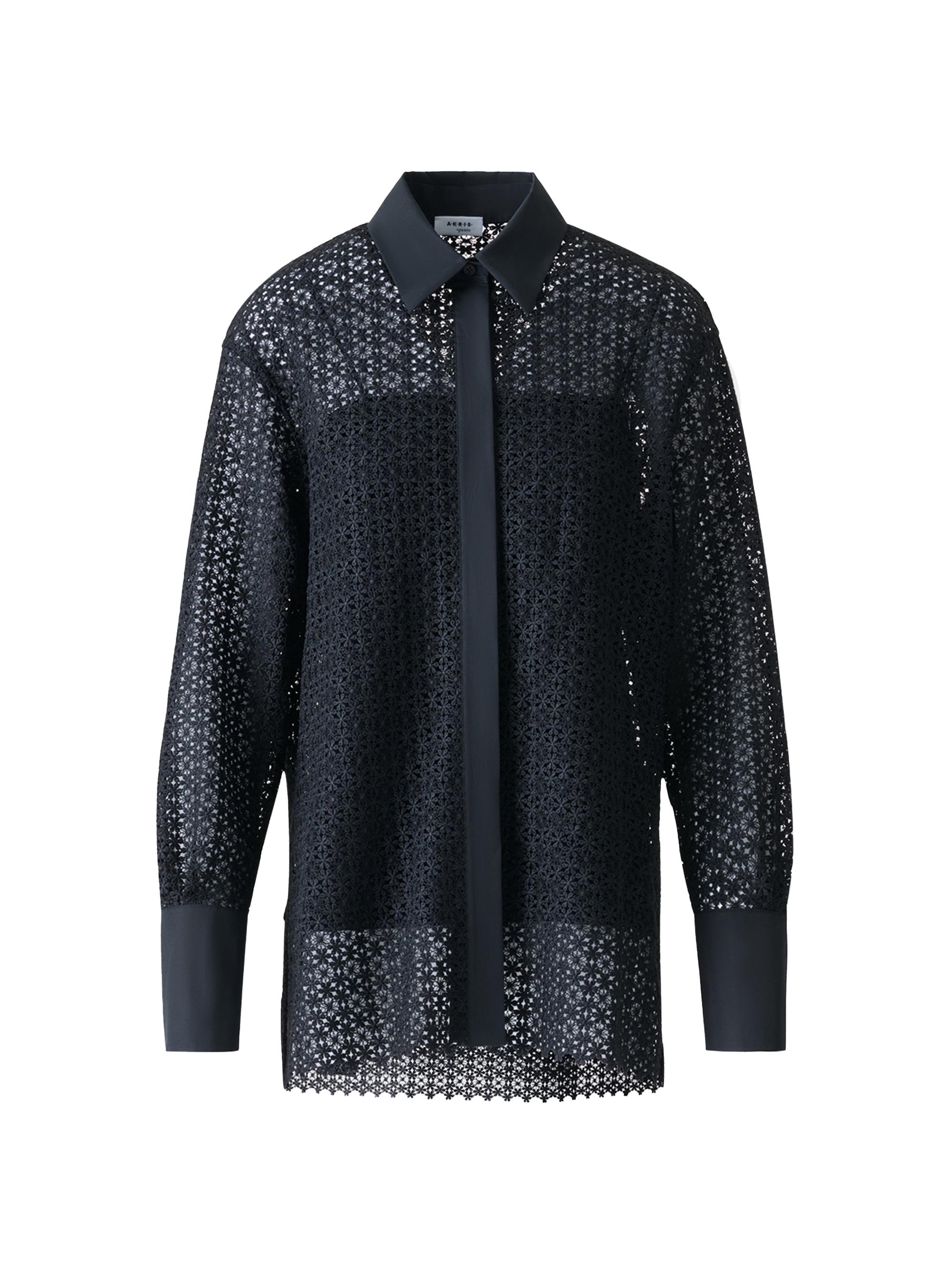 Akris punto Women's Lace Relaxed Shirt - Black