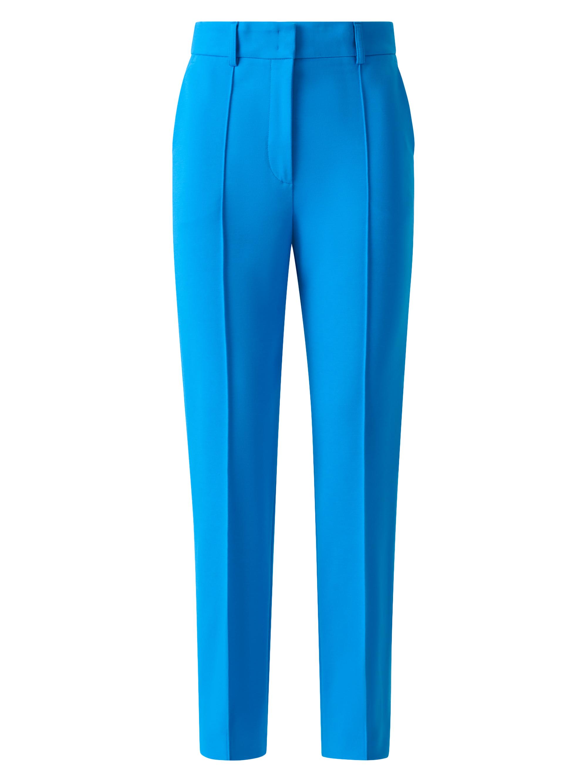 Akris punto Women's Ferry Jersey Pintucked Pants - Medium Blue