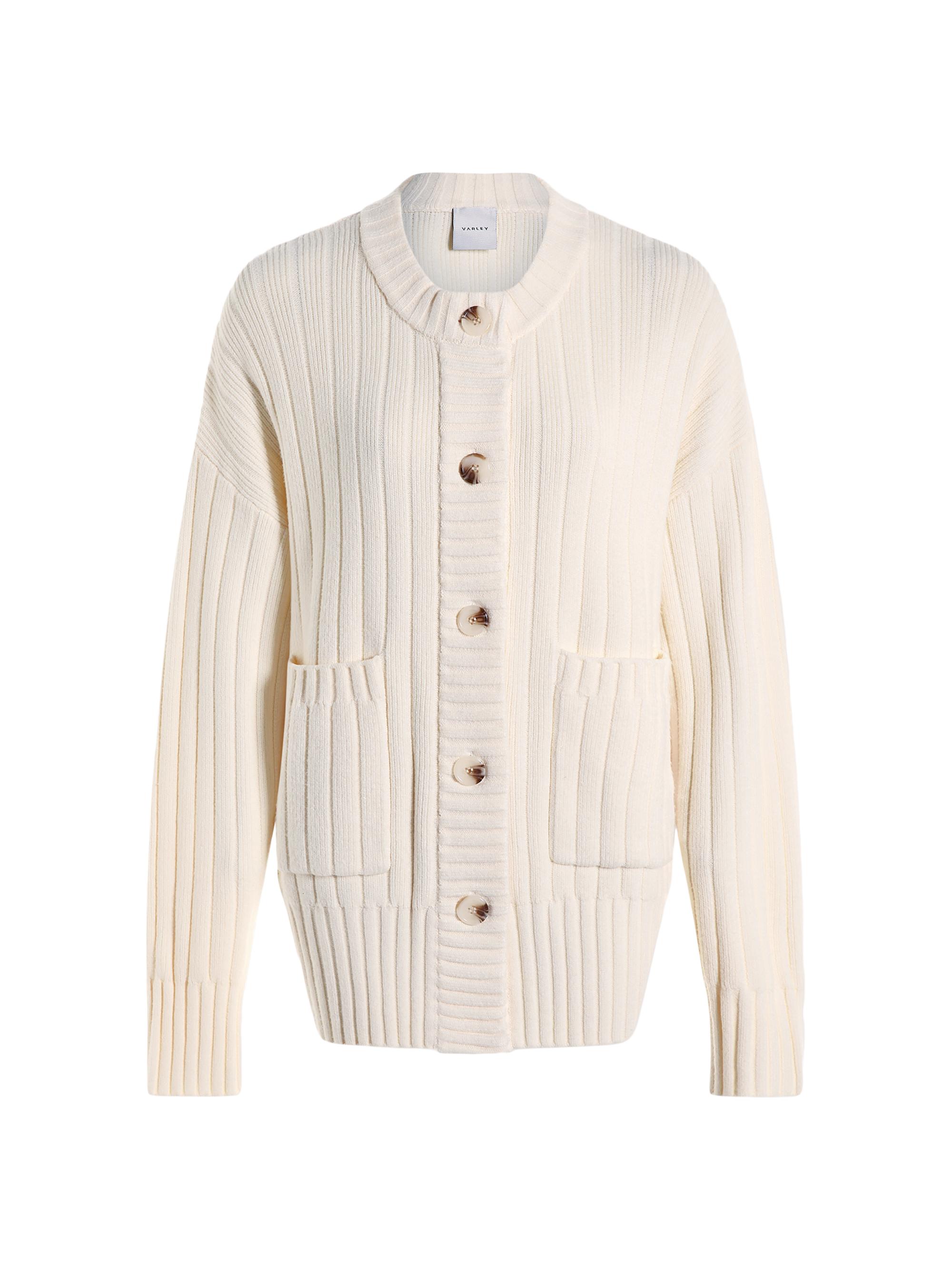 Varley Women's Pensdale Relaxed Chunky-Knit Cardigan - Egret