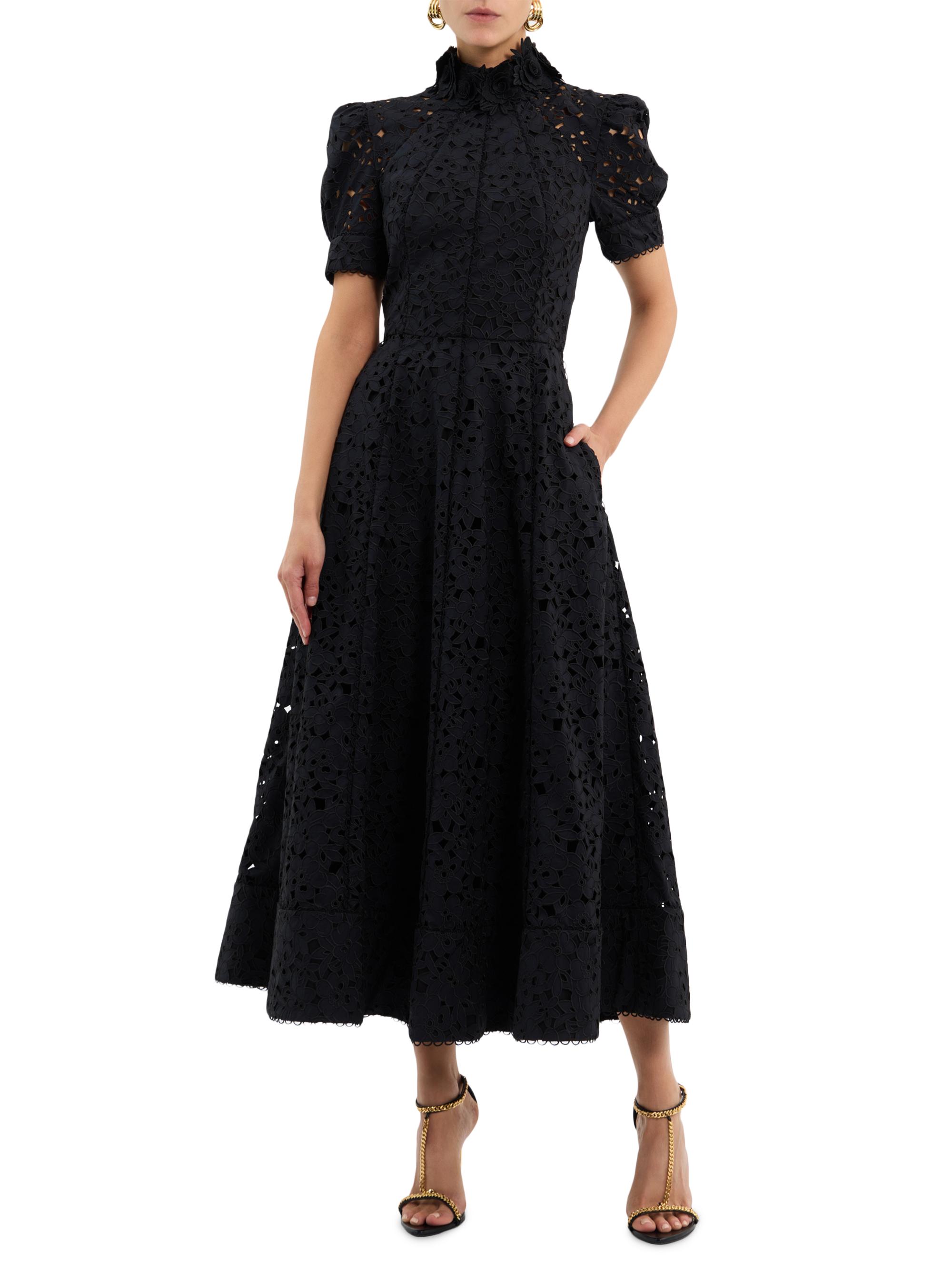 Rebecca Vallance Kitsu Lace Midi Shirtdress | Saks Fifth Avenue
