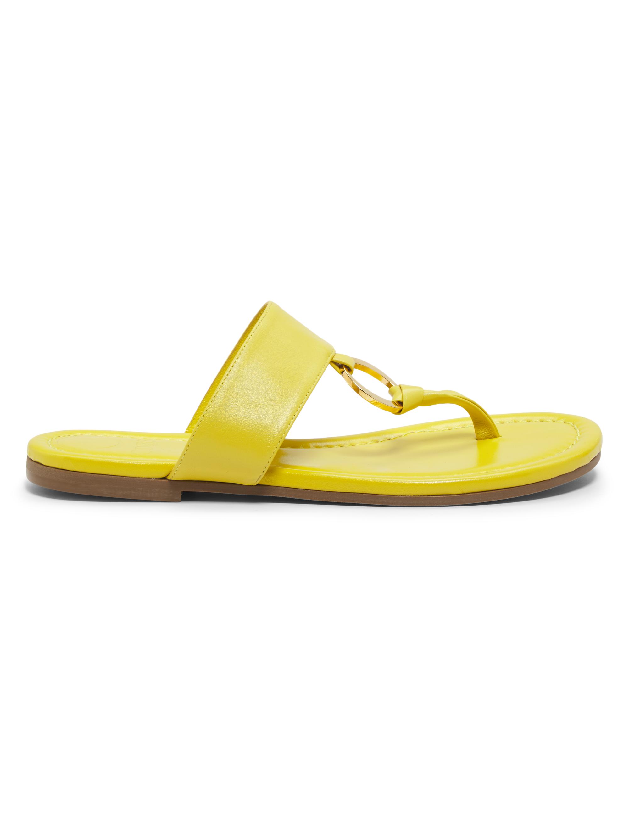 Odissì Women's Olivia Leather Sandals - Bright Yellow