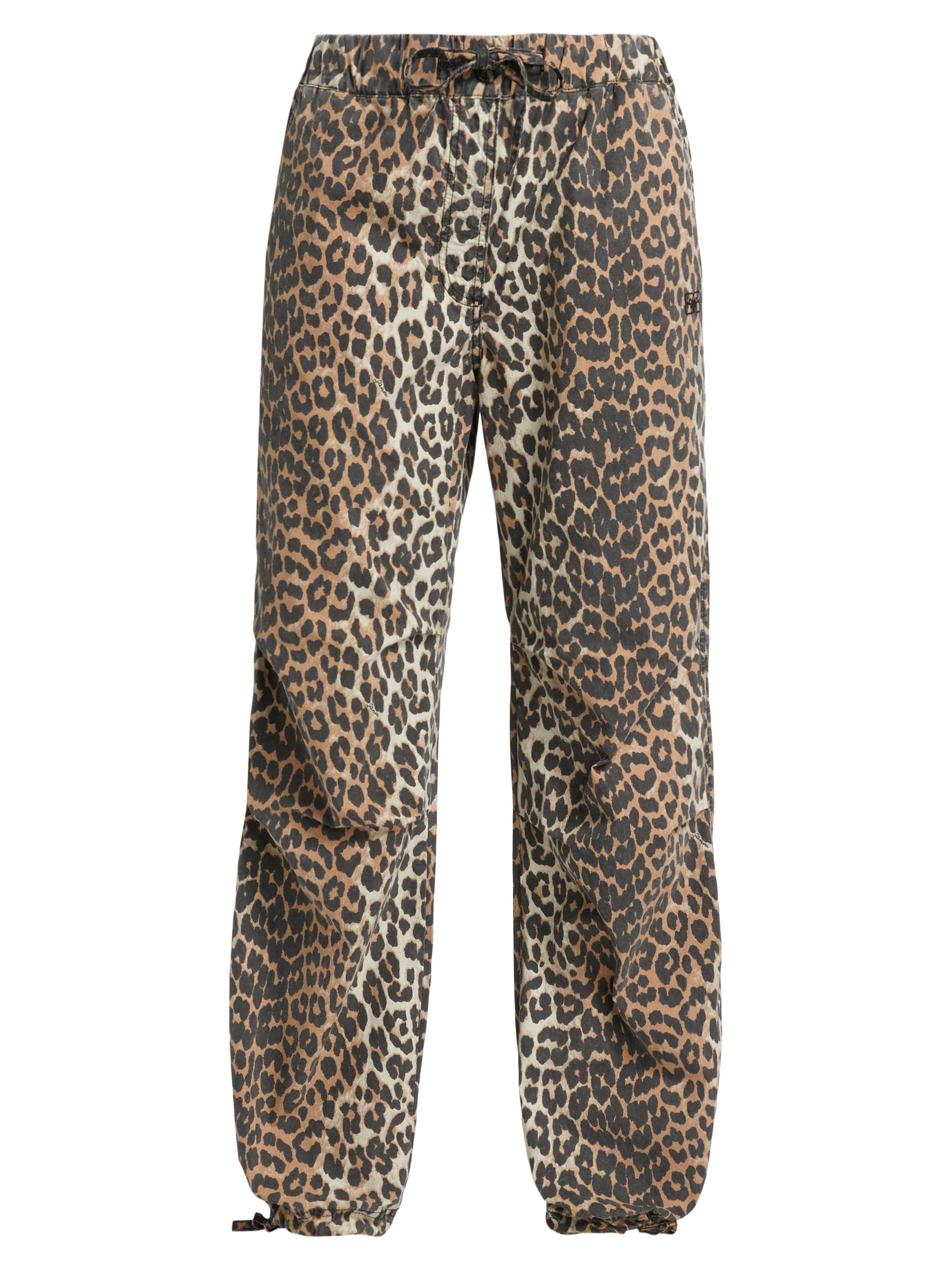 Ganni Leopard Cotton Drawstring Pants | Saks Fifth Avenue