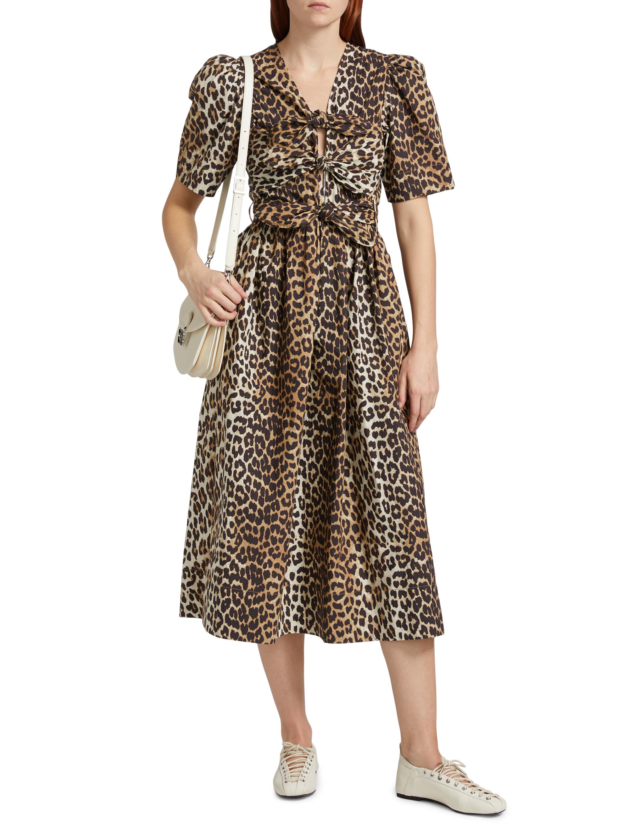 【GANNI】dress Ganni---Printed-Poplin-Knee-