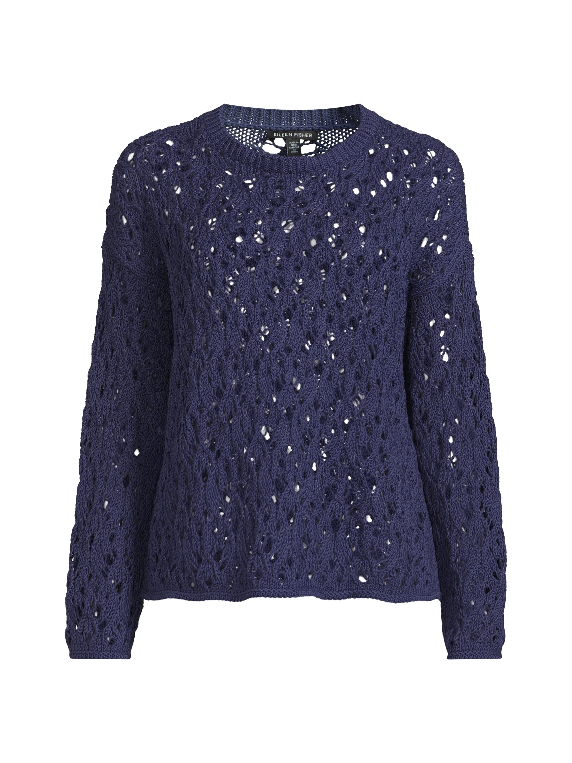 Eileen Fisher Women's Relaxed Fit Crewneck Sweater - Blue