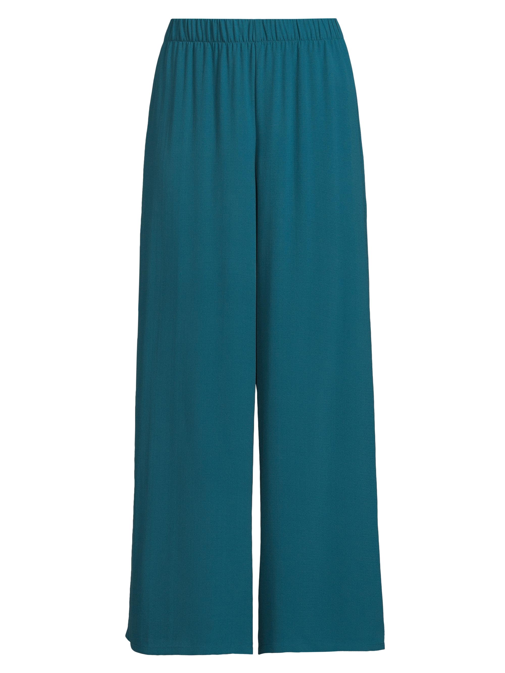 Eileen Fisher Women's Silk Wide-Leg Pants - Harbour