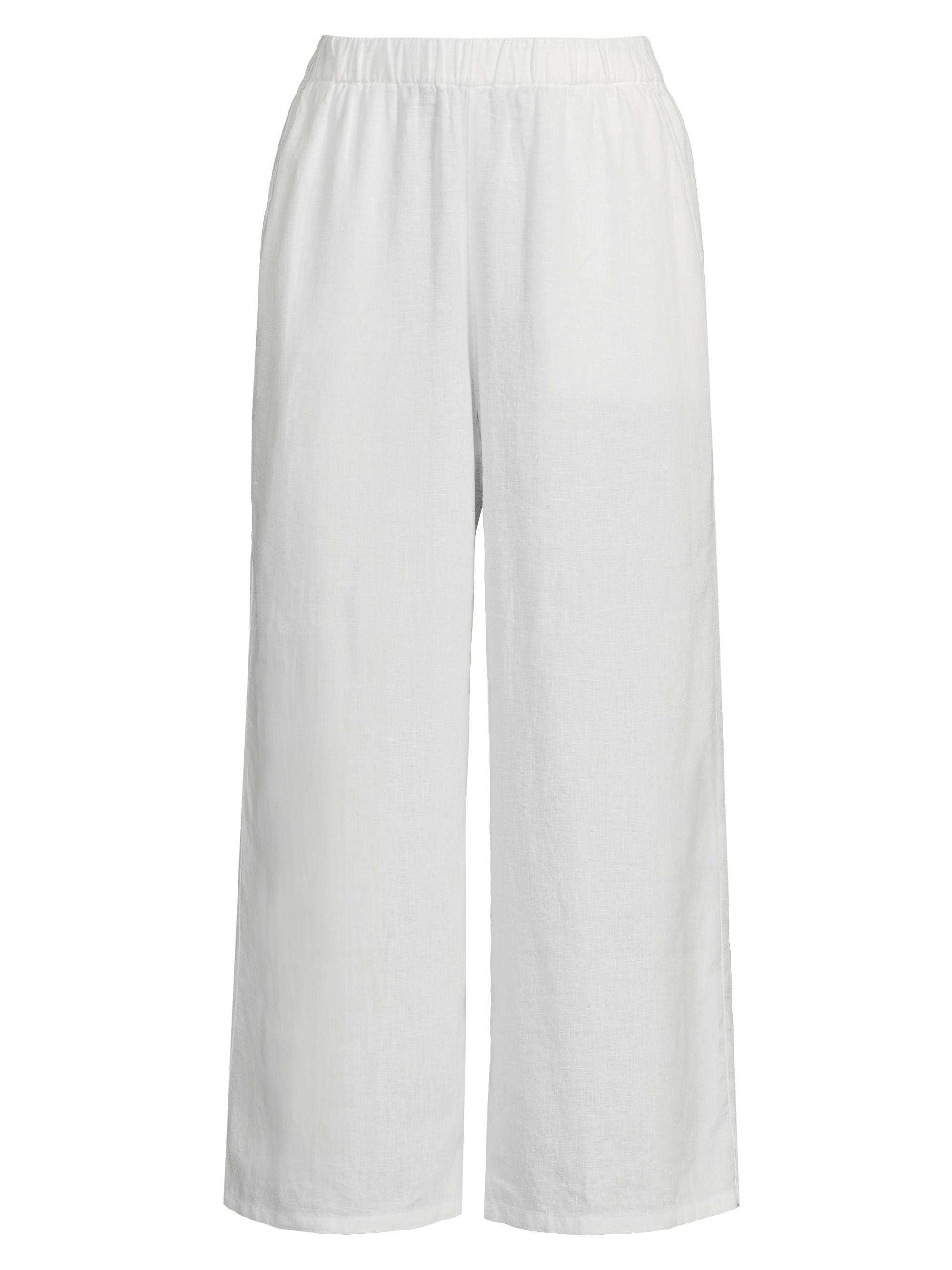 Eileen Fisher Women's Wide-Leg Cropped Pants - White
