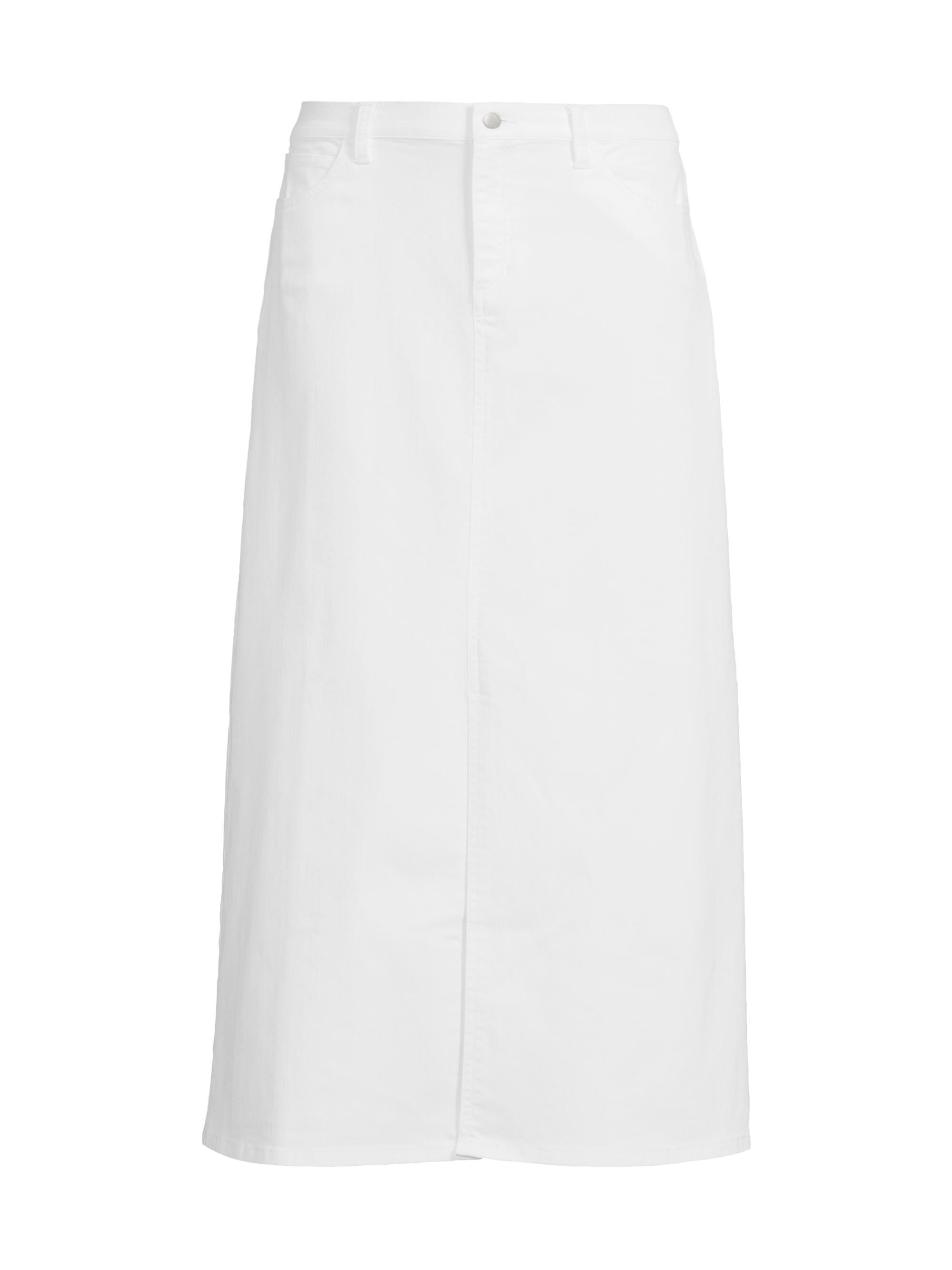 Eileen Fisher Women's Denim Straight Midi-Skirt - White