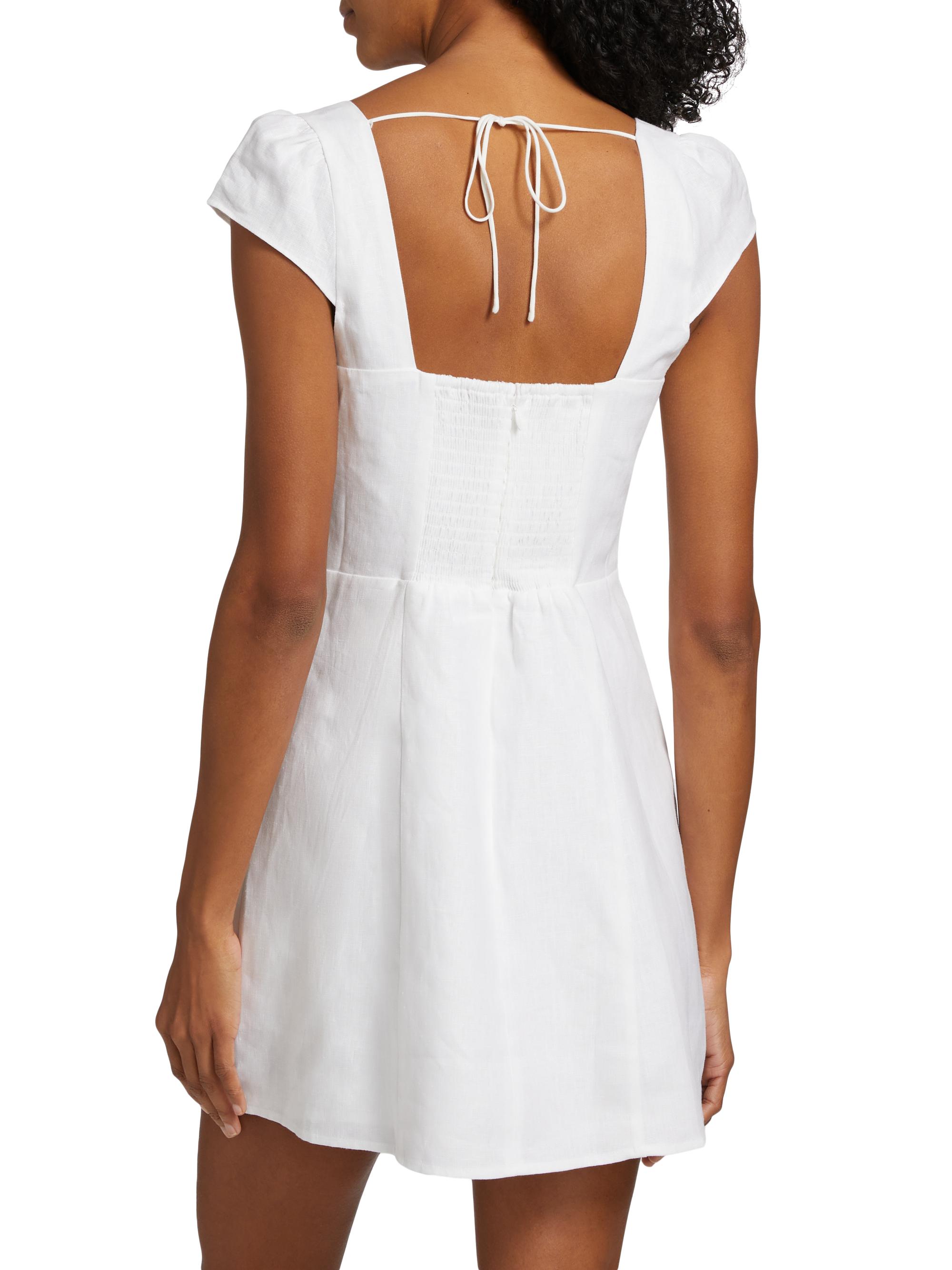 Reformation Women's Loula Linen Dress - White - Size 6
