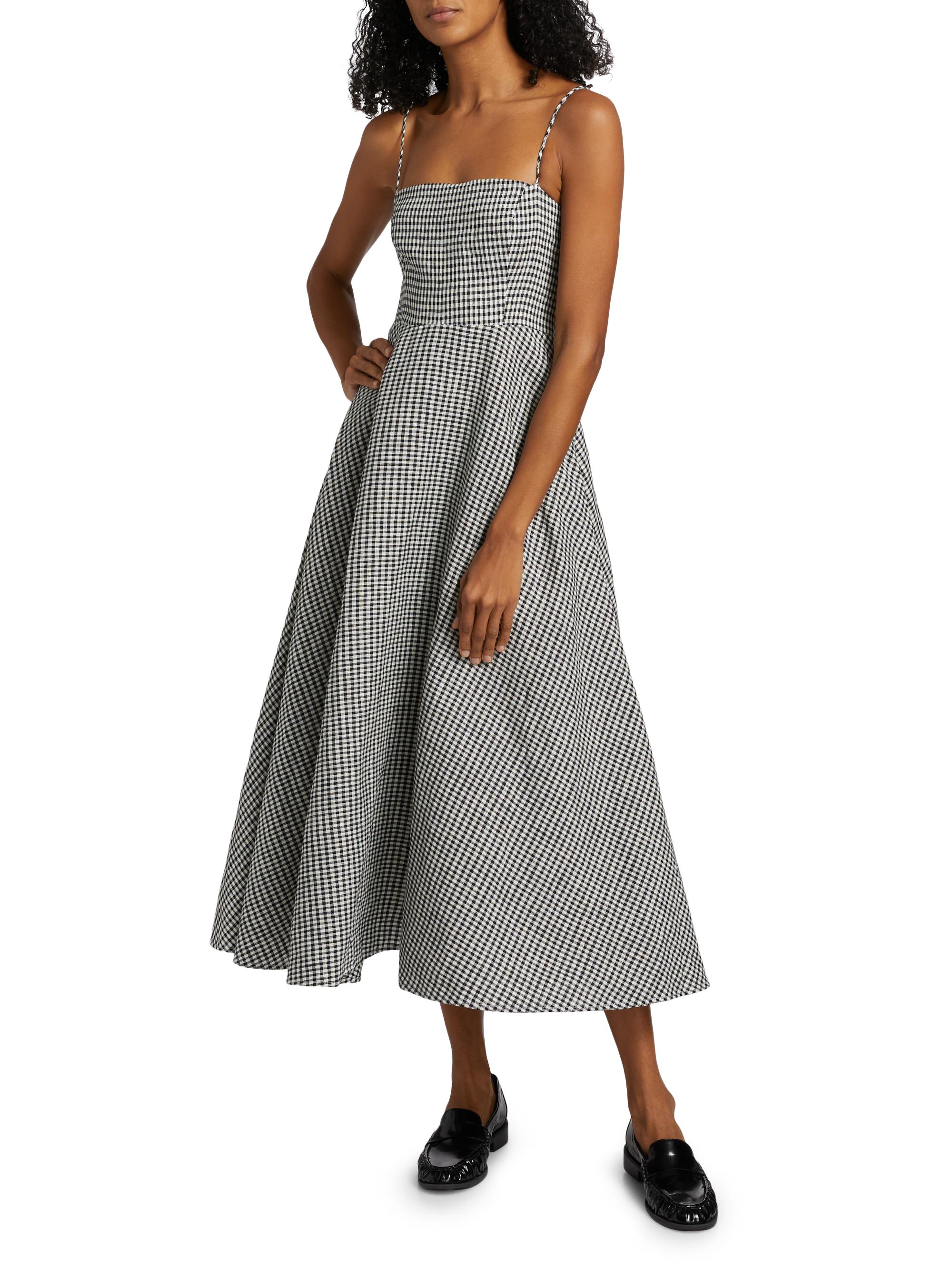 Reformation Monette Linen Midi-Dress | Saks Fifth Avenue