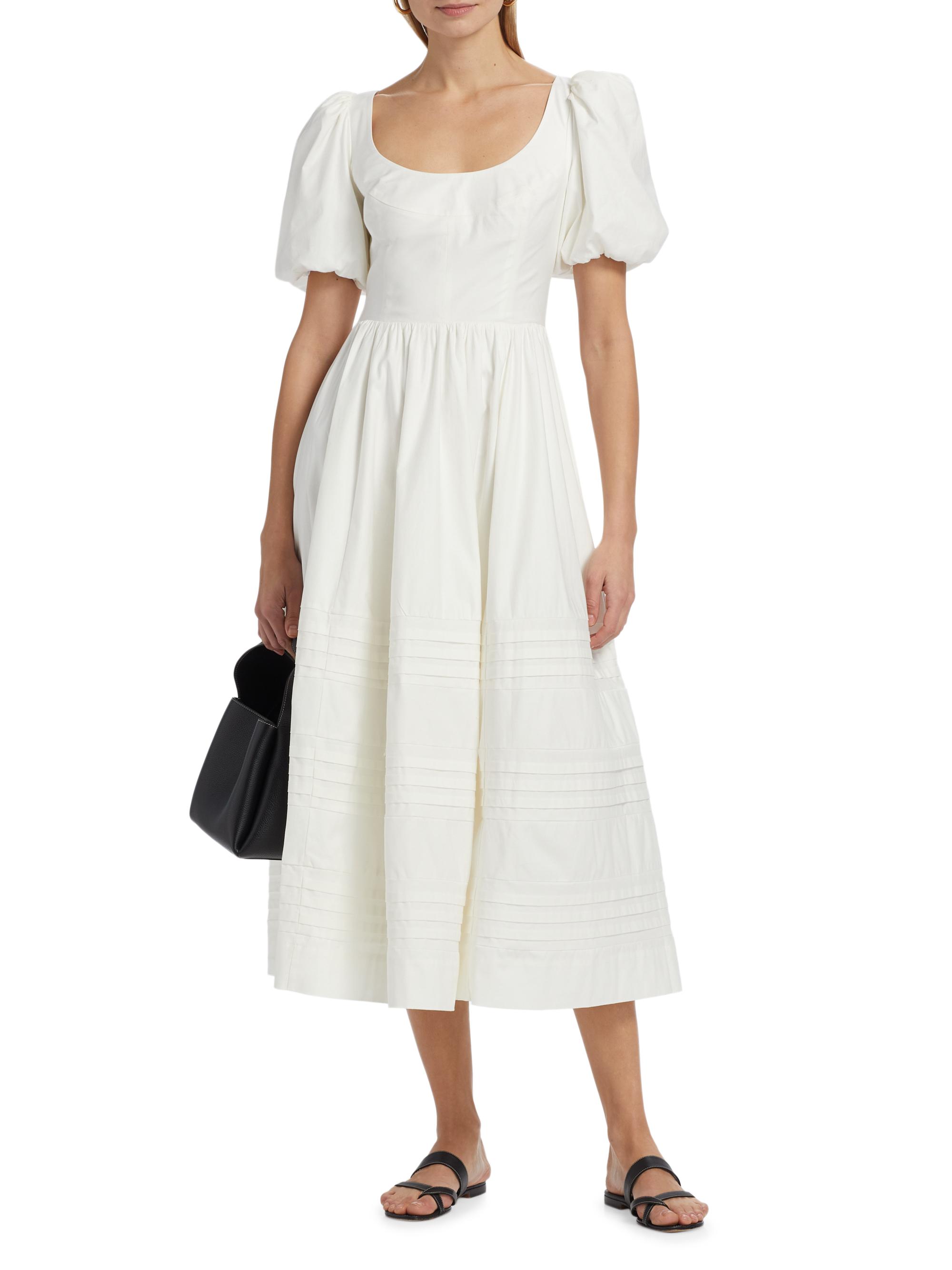 white christmas dresses White Cotton Dress