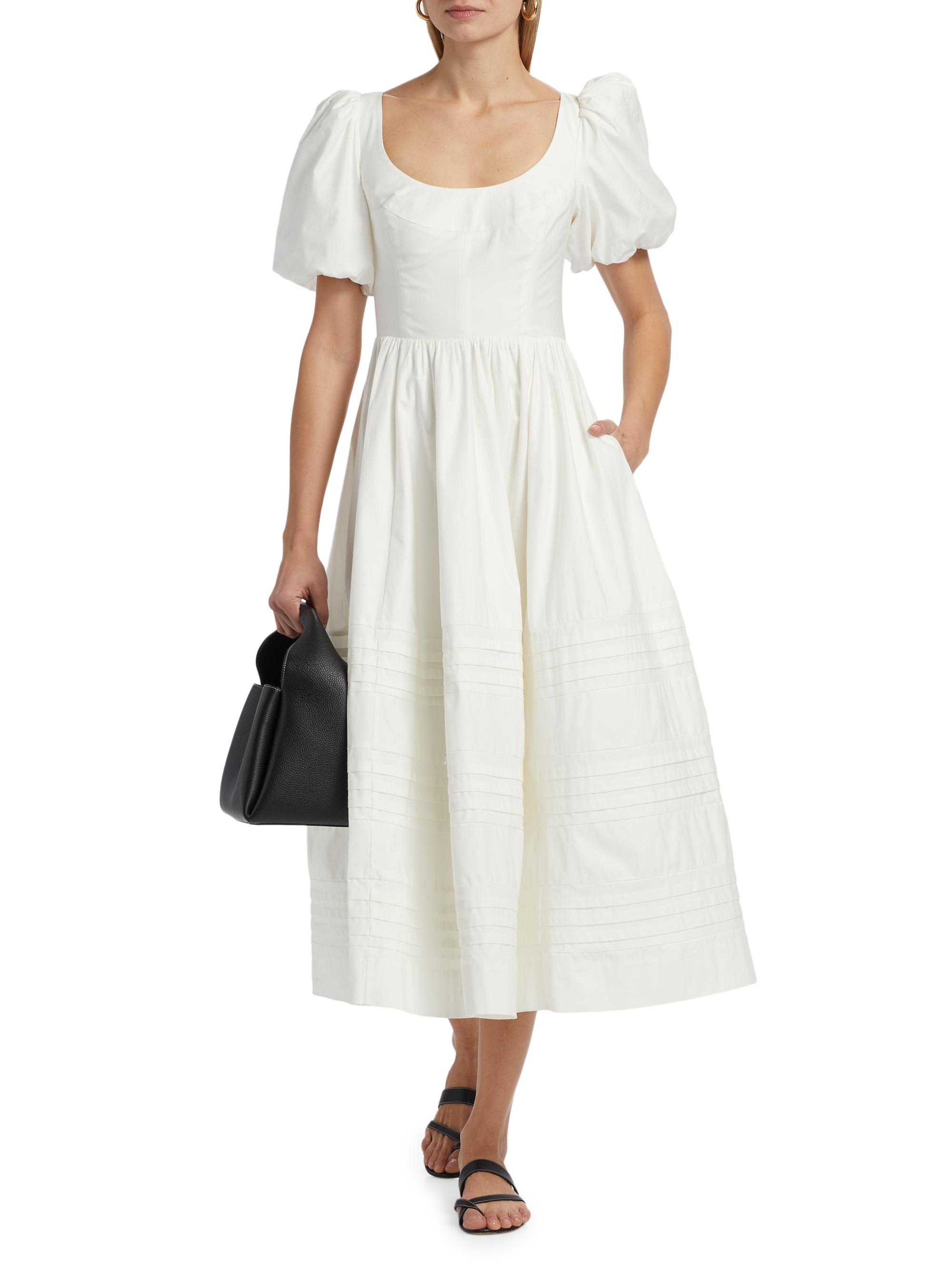 Reformation Everlyn Stretch Cotton Poplin Midi-Dress | Saks Fifth Avenue