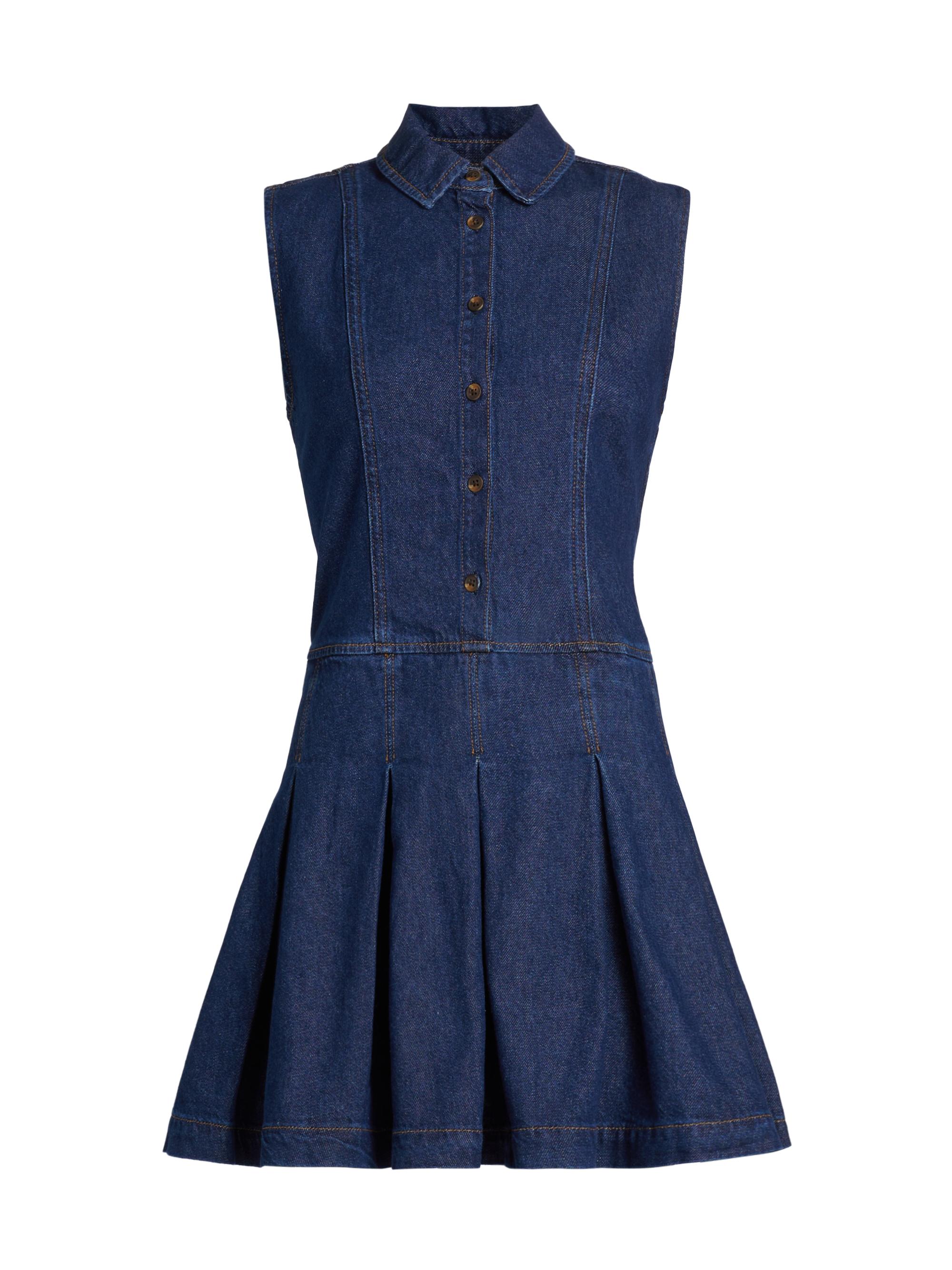 Reformation Women's Arella Denim Sleeveless Minidress - Flinders