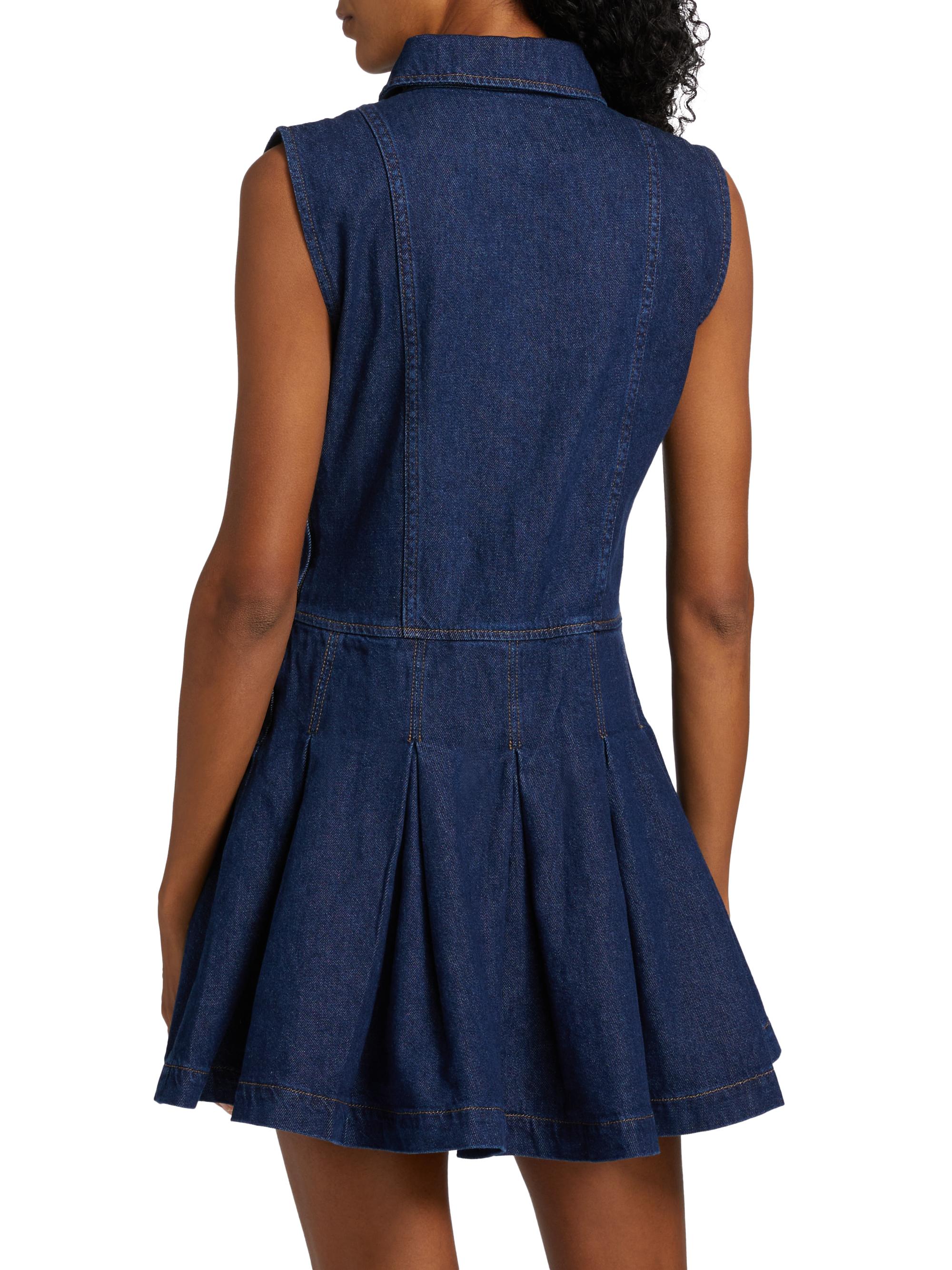 Reformation Arella Denim Sleeveless Minidress | Saks Fifth Avenue