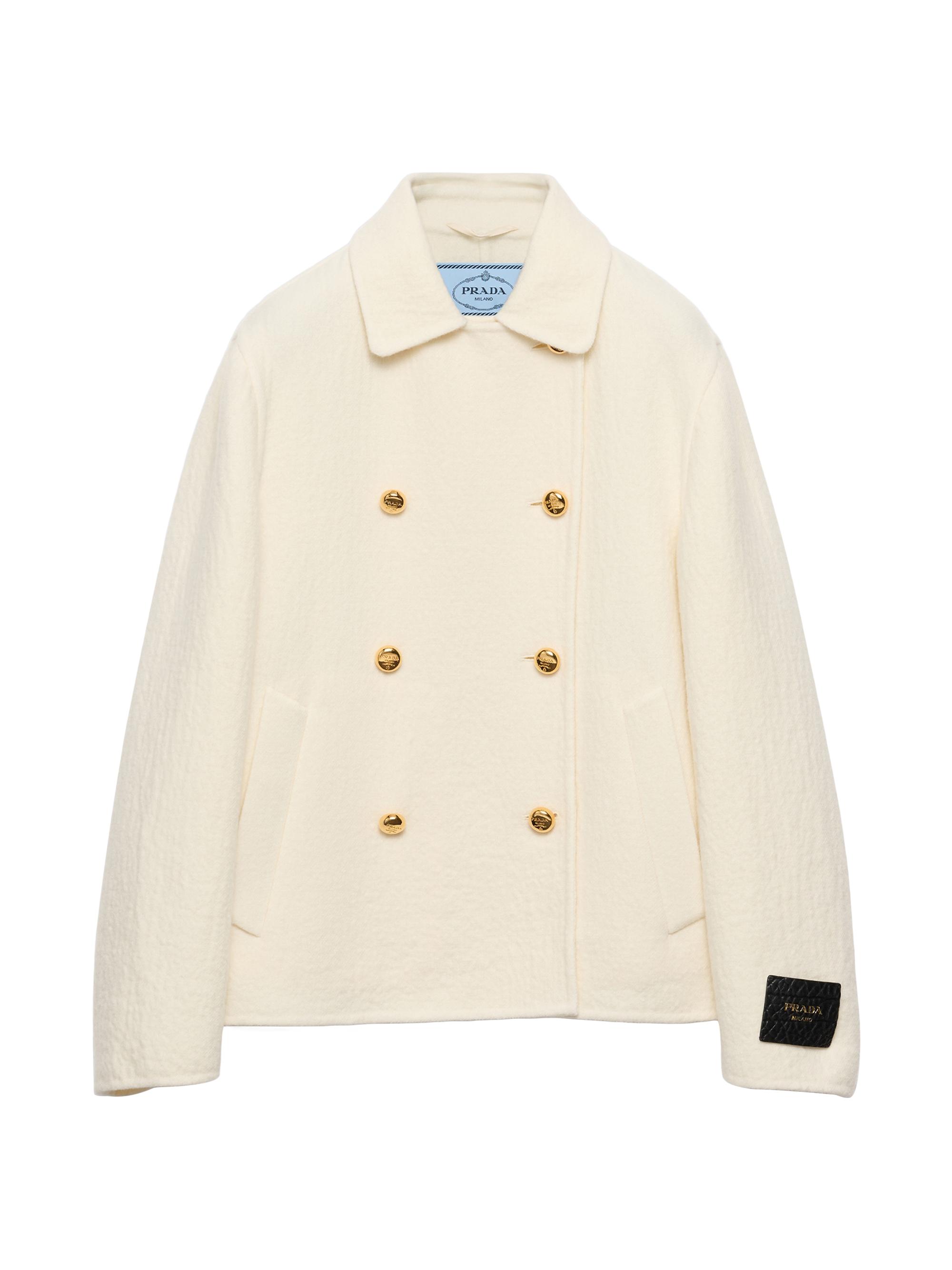 Prada Women's Double-Breasted Twill Jacket - Beige Khaki