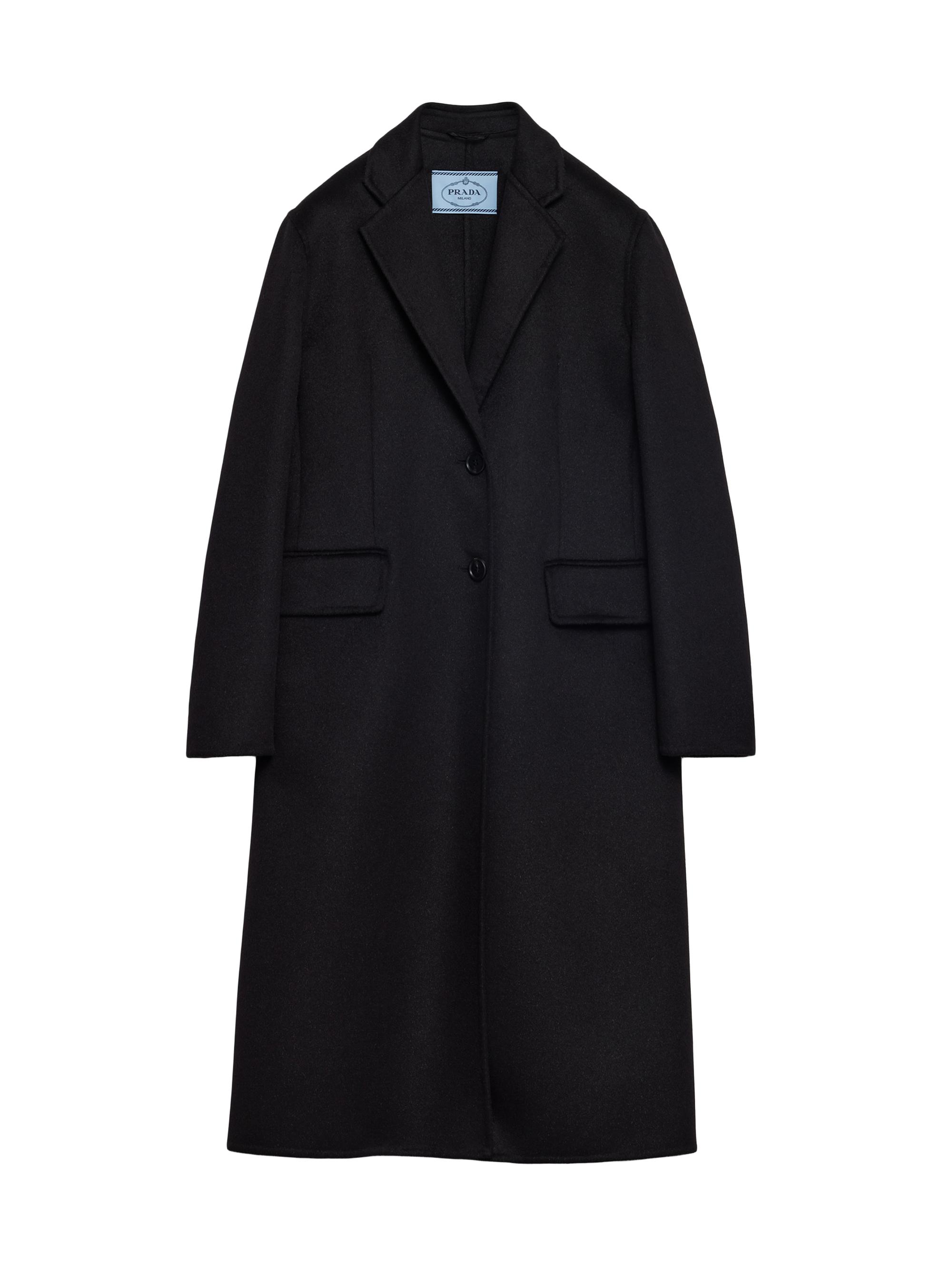 Prada Women's Single-Breasted Cashgora Coat - Black