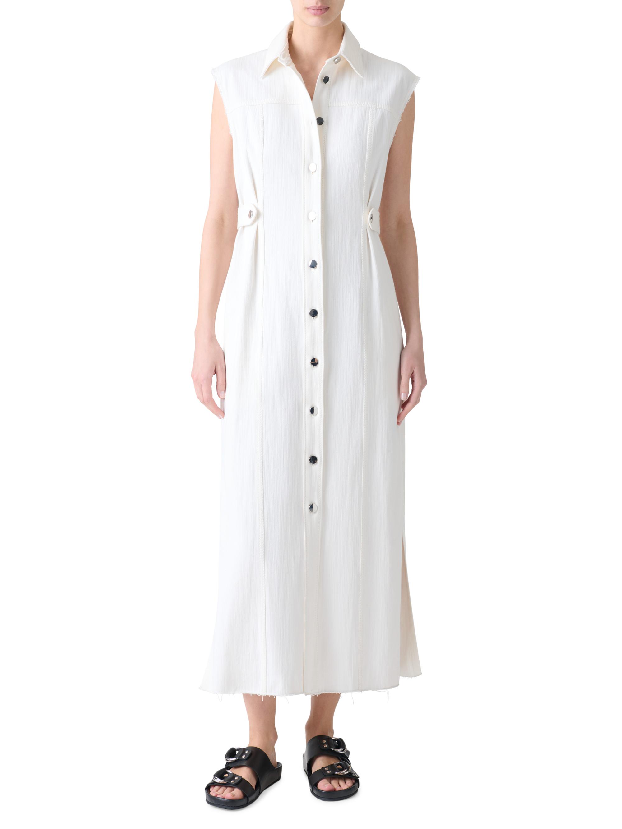 Akris punto Stretch Denim Button-Front Midi-Dress | Saks Fifth Avenue
