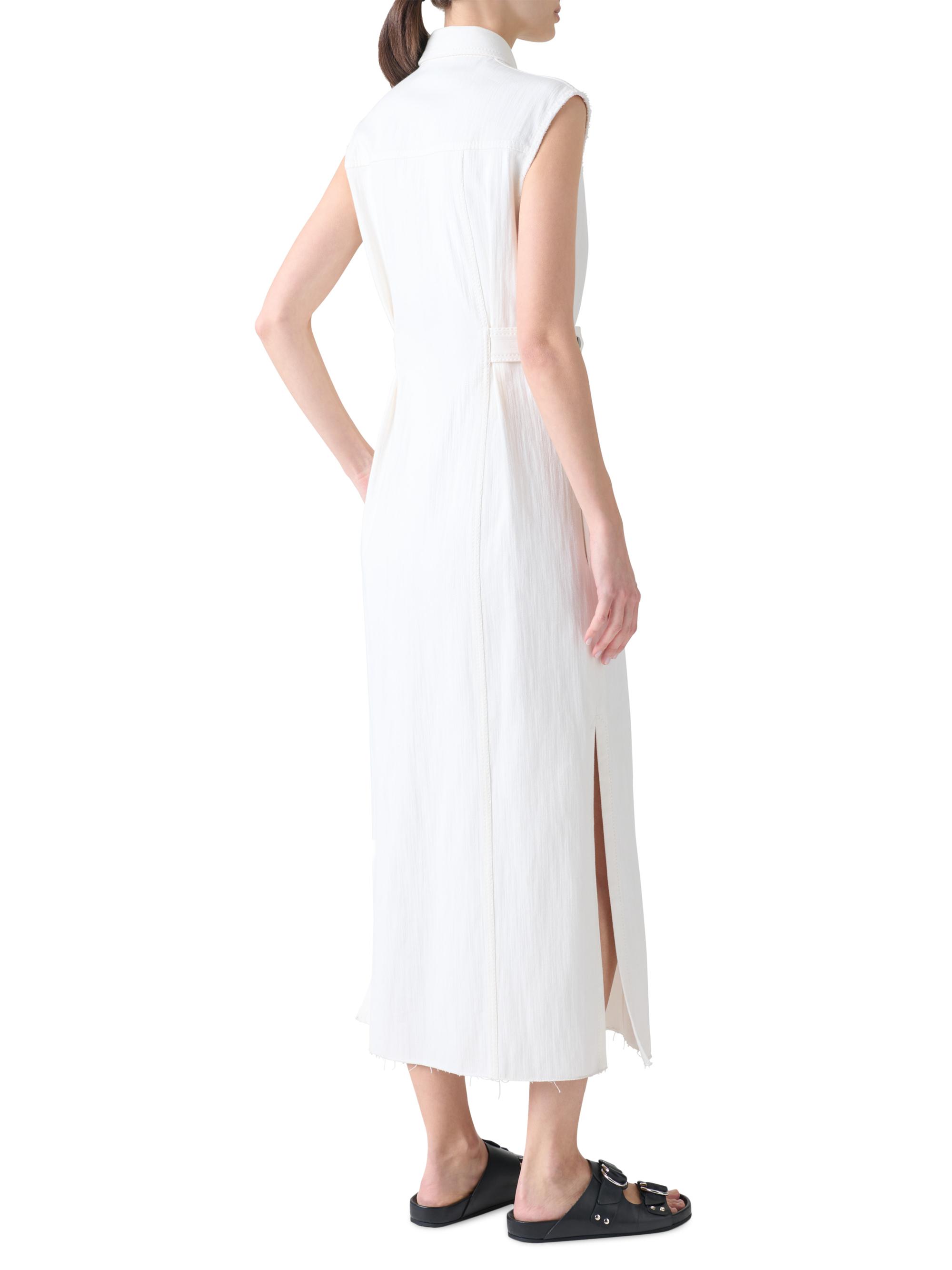 white christmas dresses LIZA DENIM MIDI DRESS IN WHITE – AKIRA