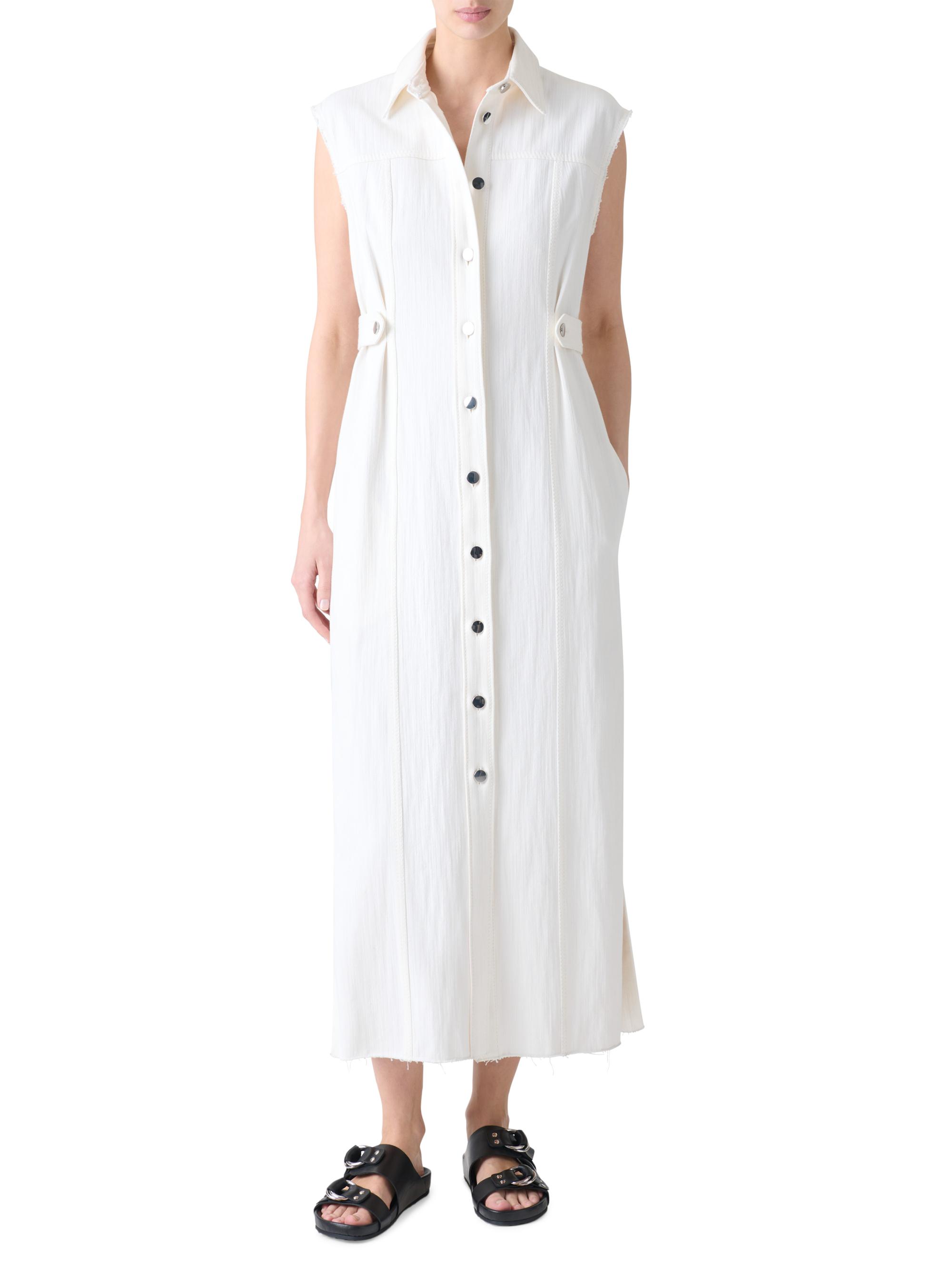 Akris punto Stretch Denim Button-Front Midi-Dress | Saks Fifth Avenue
