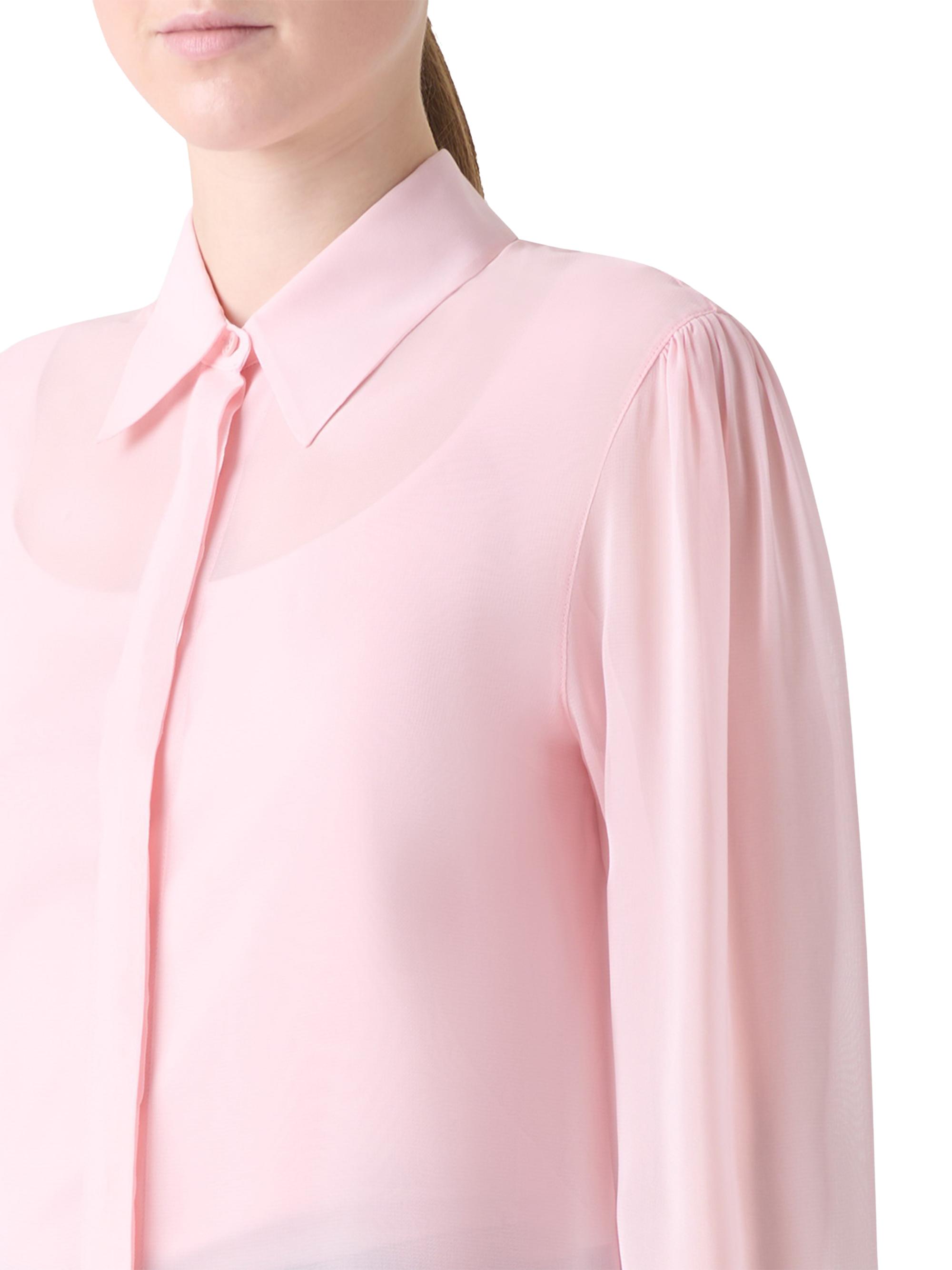 Akris punto Women's Boho Georgette Blouse - Pale Pink | Thumbnail 5
