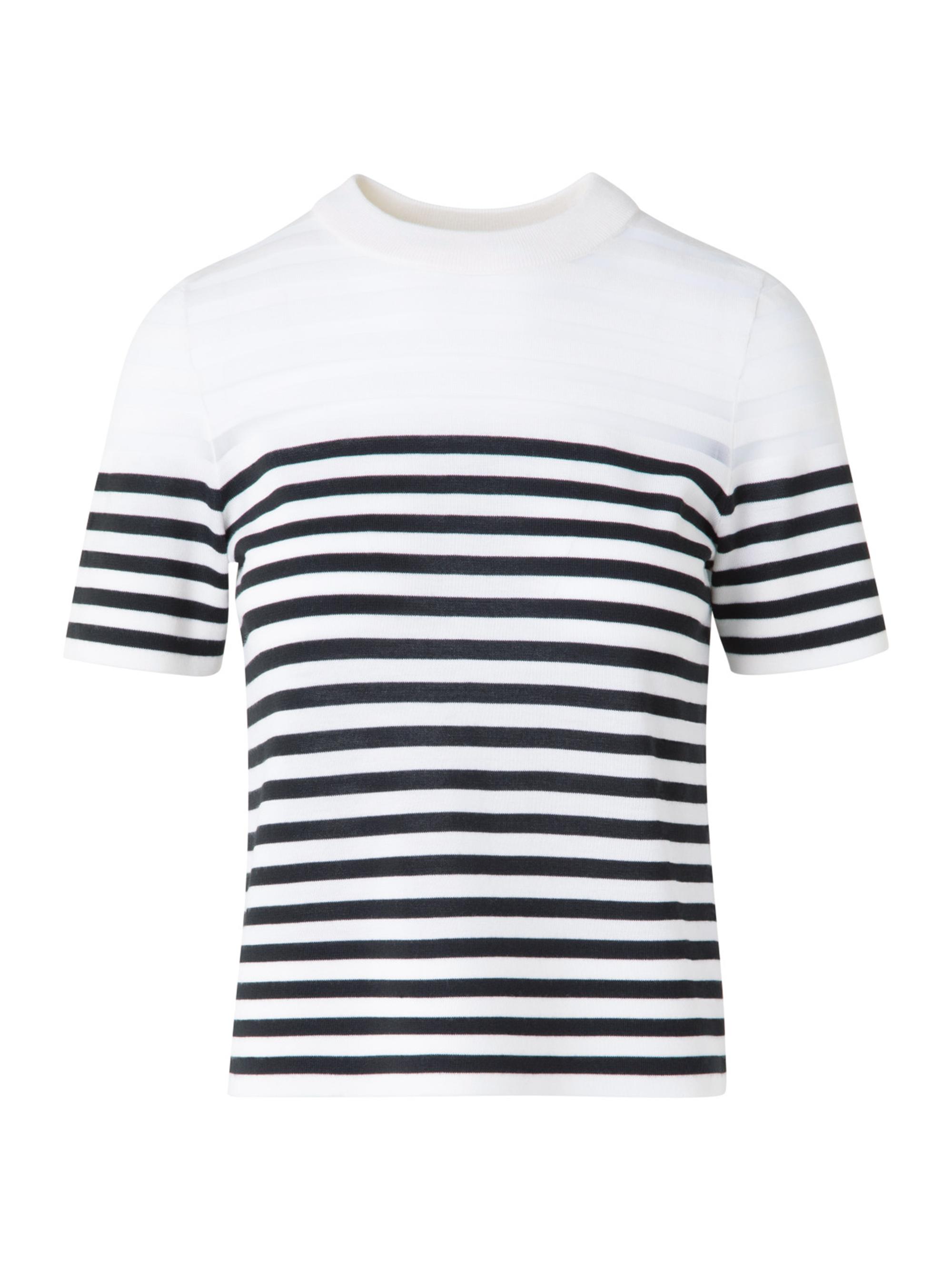 Akris punto Women's Kodak Stripe Wool Top - Cream Black