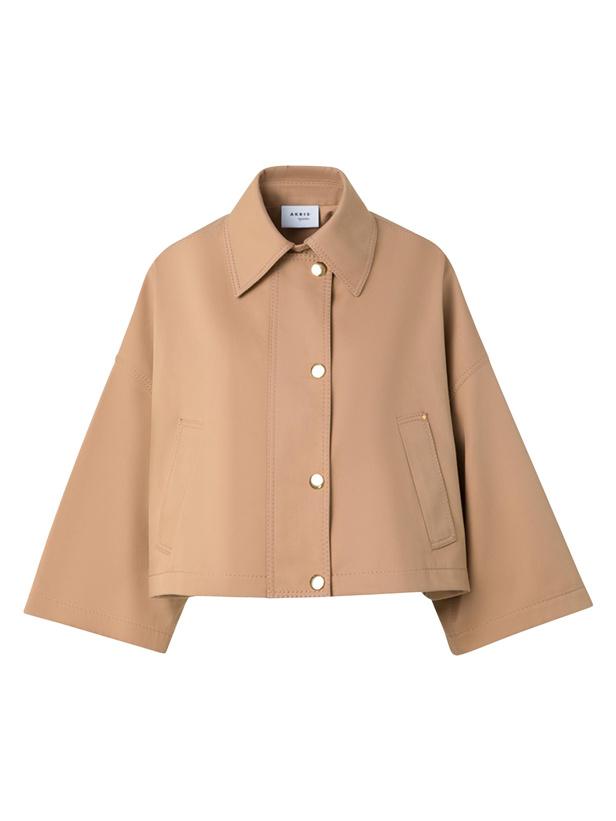 Akris punto Women's Cotton Gabardine Zip-Up Car Coat - Beige