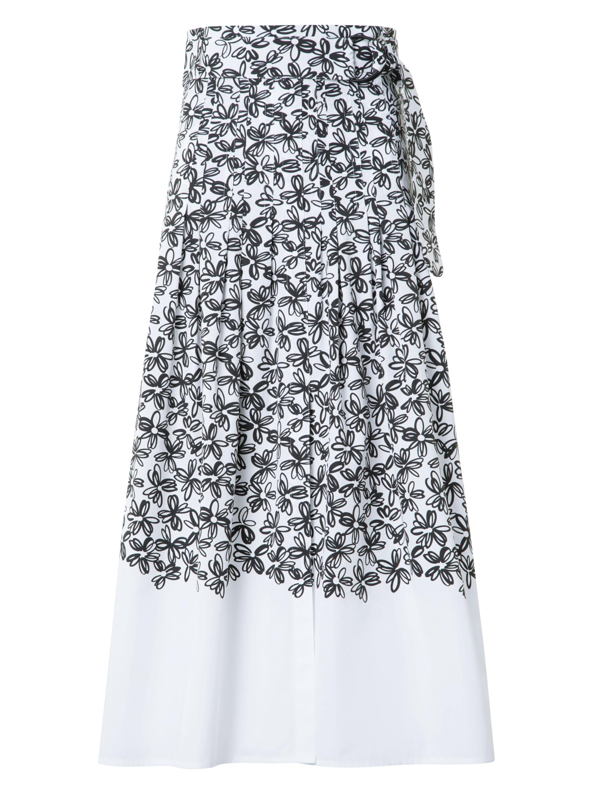 Akris punto Women's Daisy Print Midi-Skirt - Cream Black