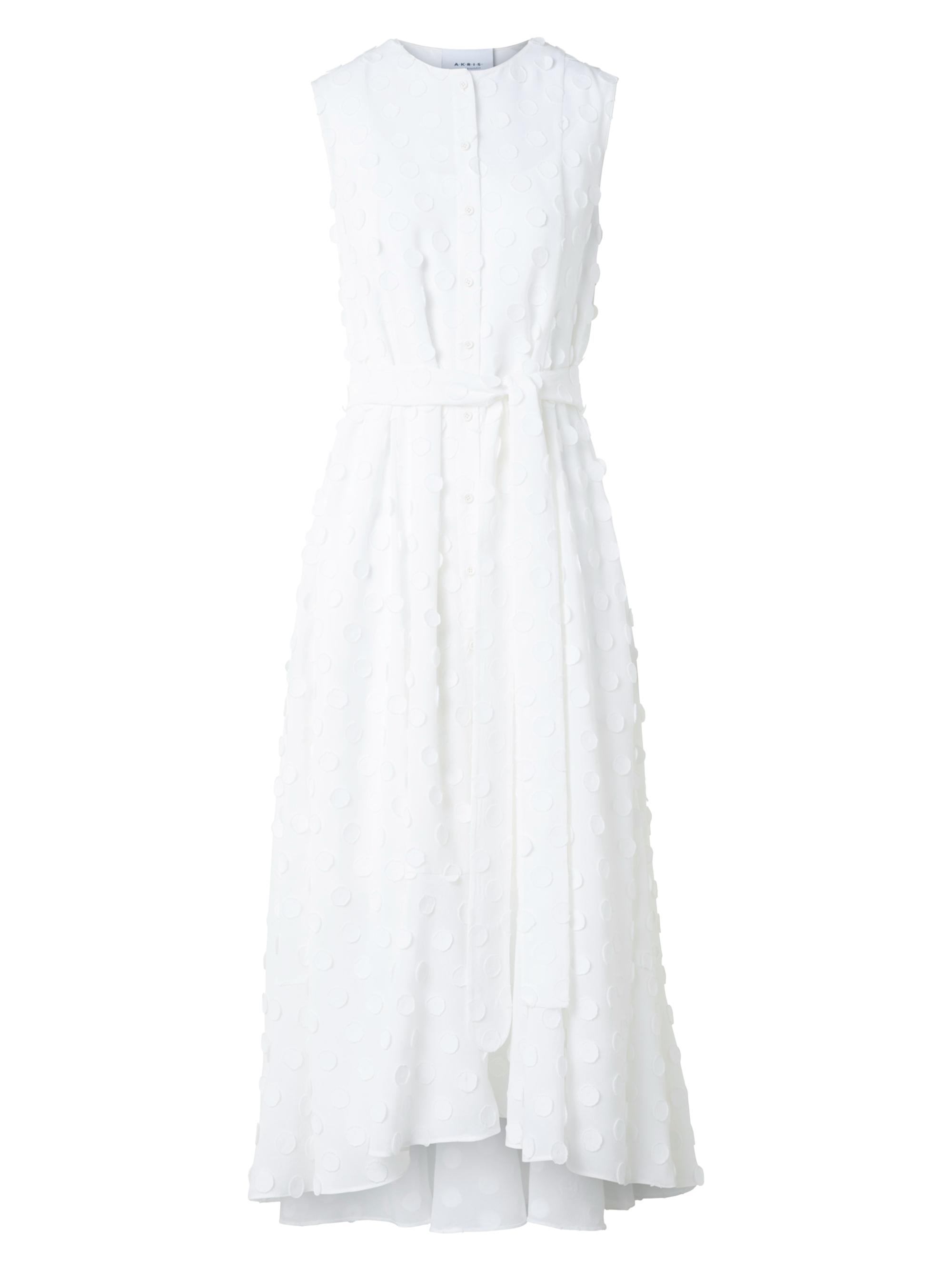 Akris punto Polka Dot Appliqué Georgette Midi-Dress | Saks Fifth