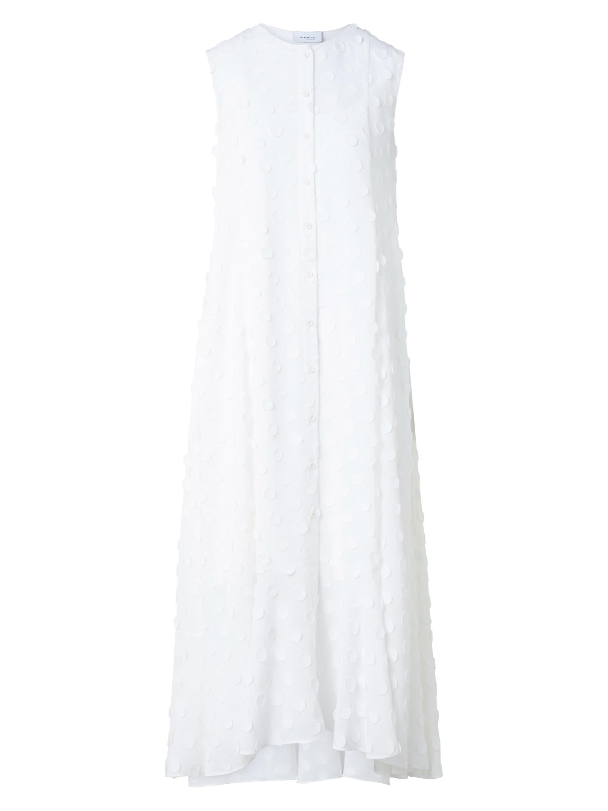Akris punto Polka Dot Appliqué Georgette Midi-Dress | Saks Fifth