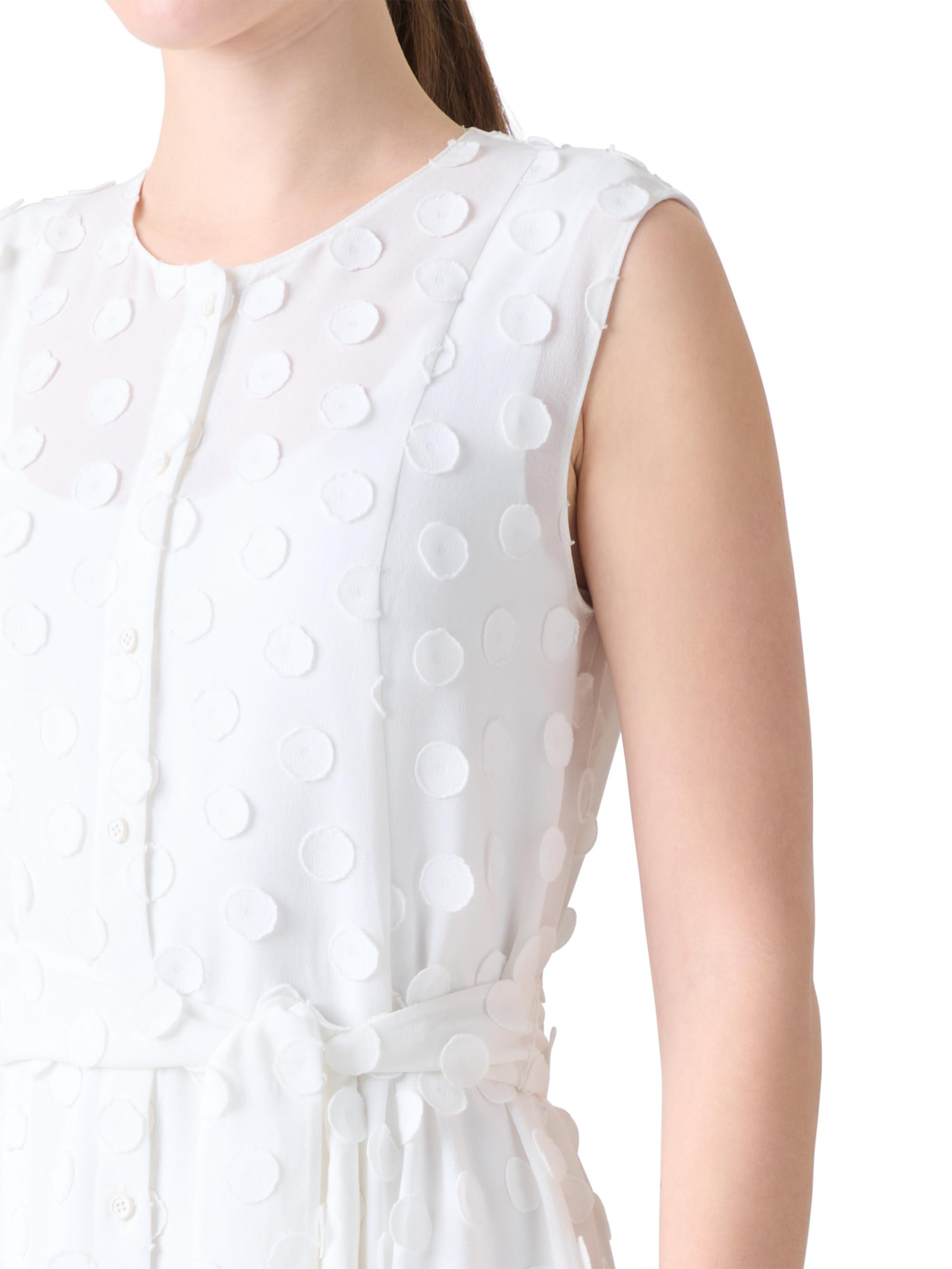 Akris punto Polka Dot Appliqué Georgette Midi-Dress | Saks Fifth