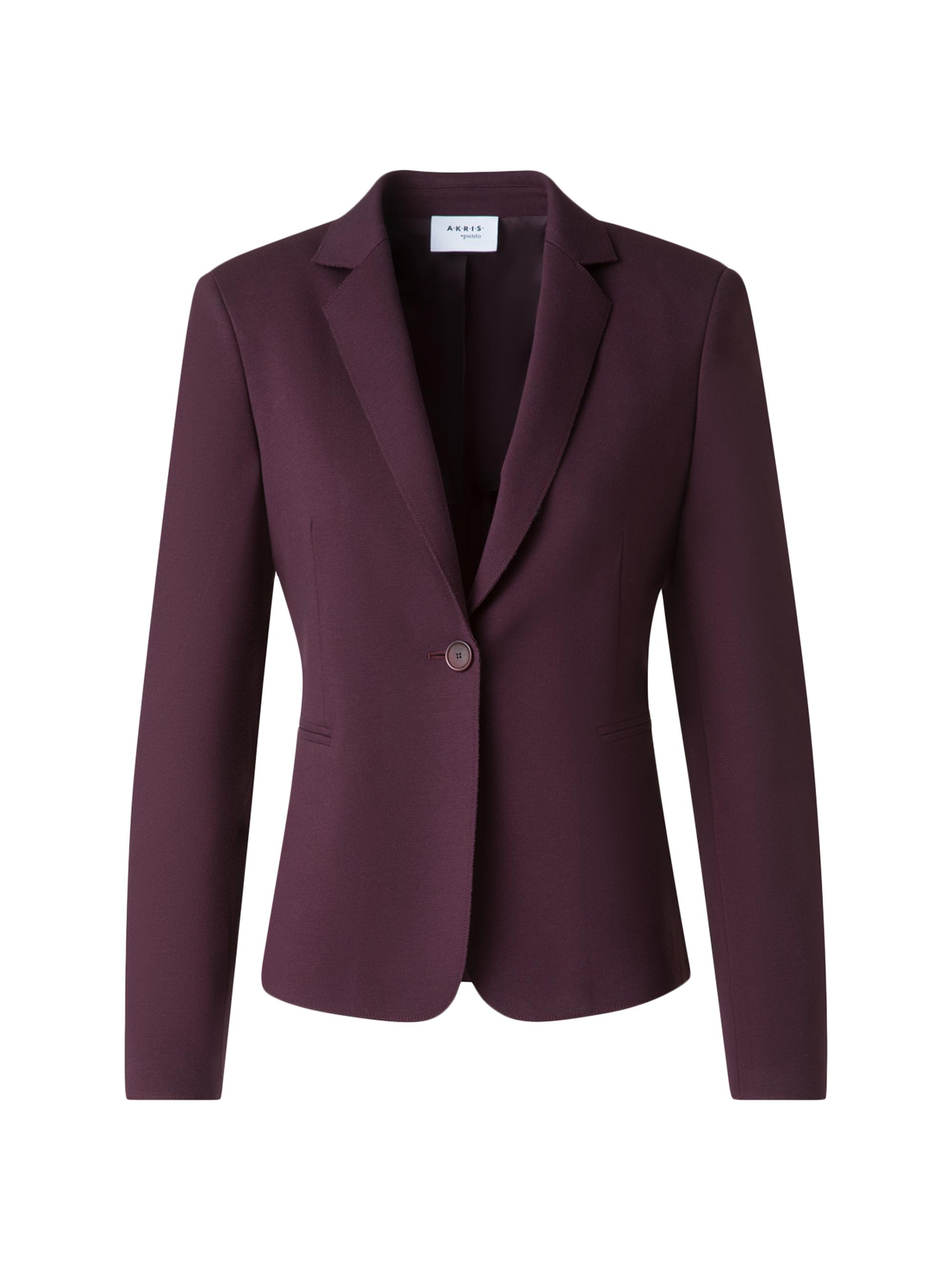 Akris punto Women's Single-Breasted Jersey Blazer - Blackberry