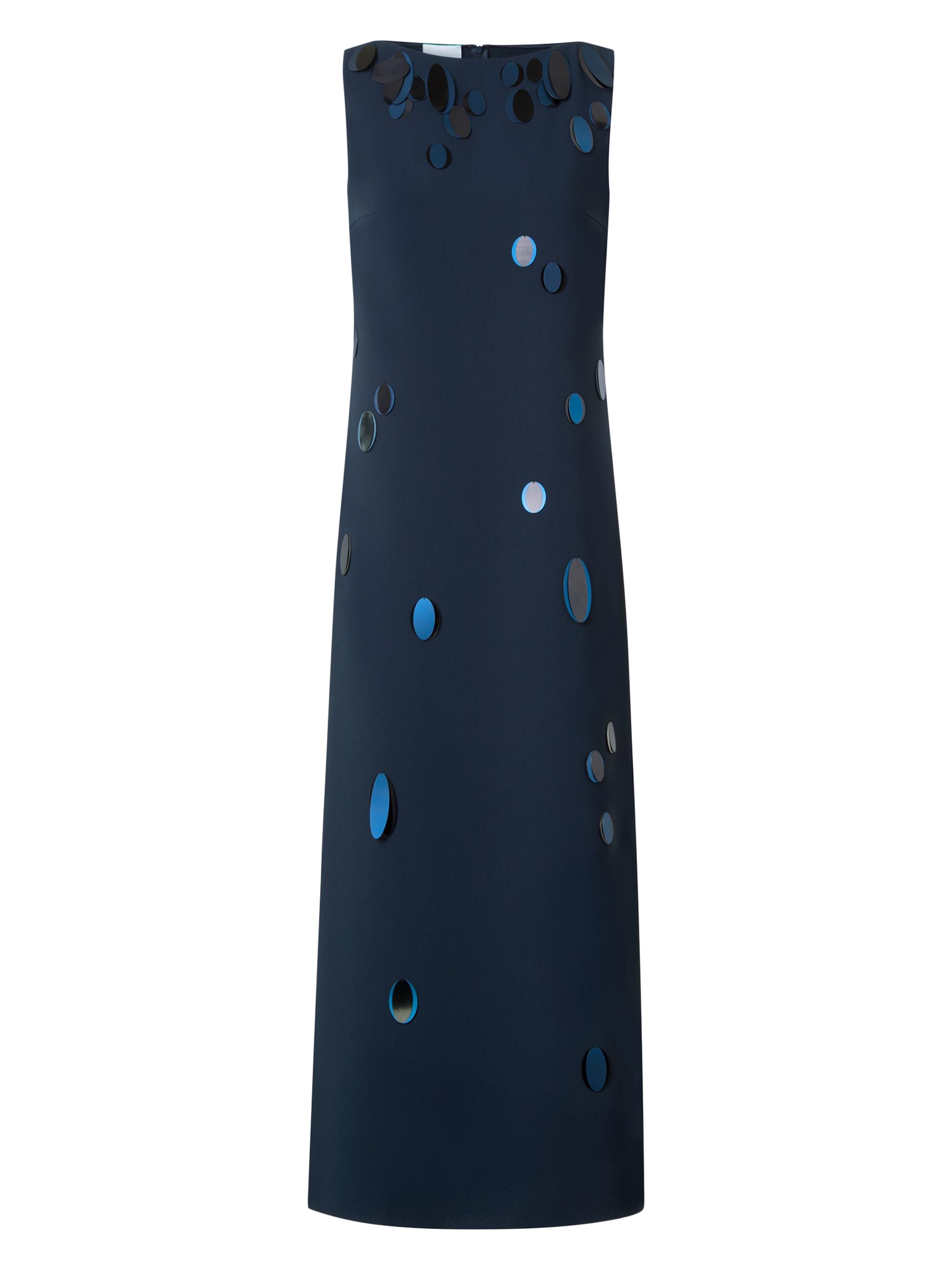 Akris punto Women's Sleeveless Lasercut Crepe Maxi Dress - Navy