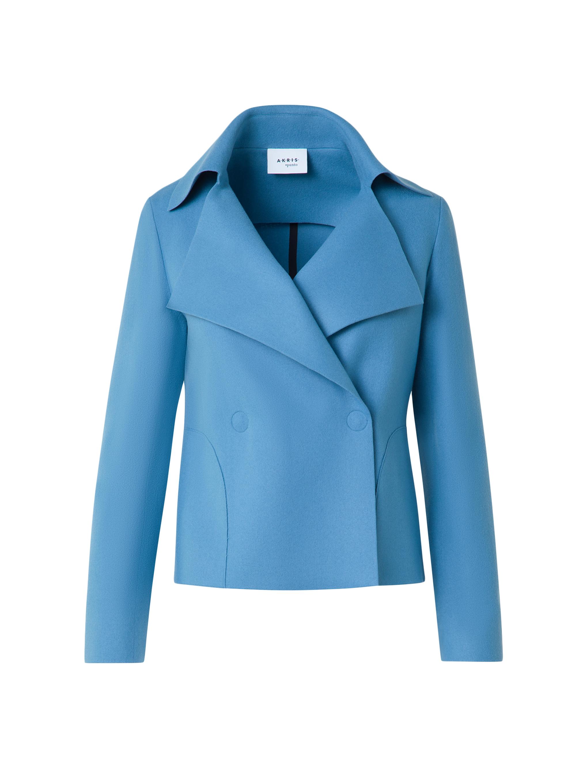 Akris punto Women's Notch Collar Jacket - Medium Blue