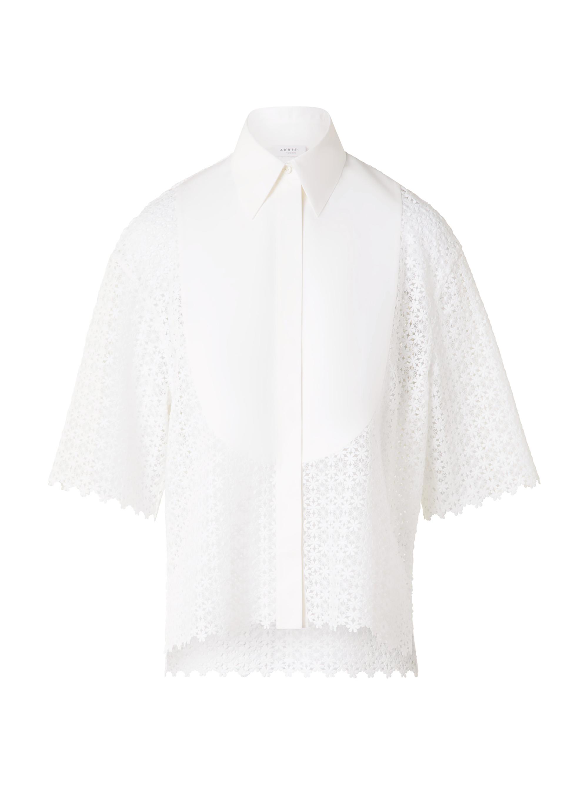 Akris punto Women's Daisy Guipure Shirt - Cream