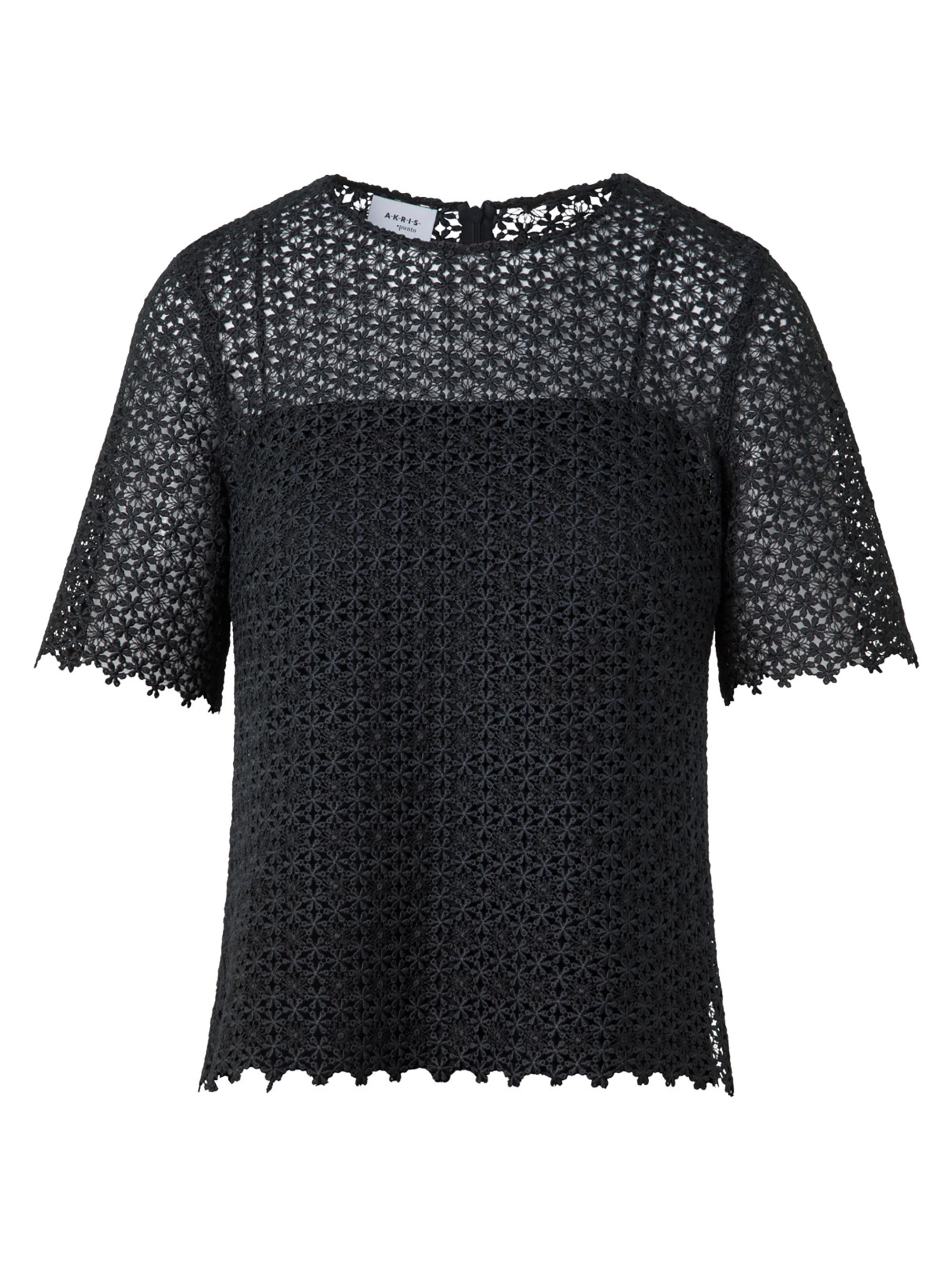 Akris punto Women's Daisy Guipure Blouse - Black