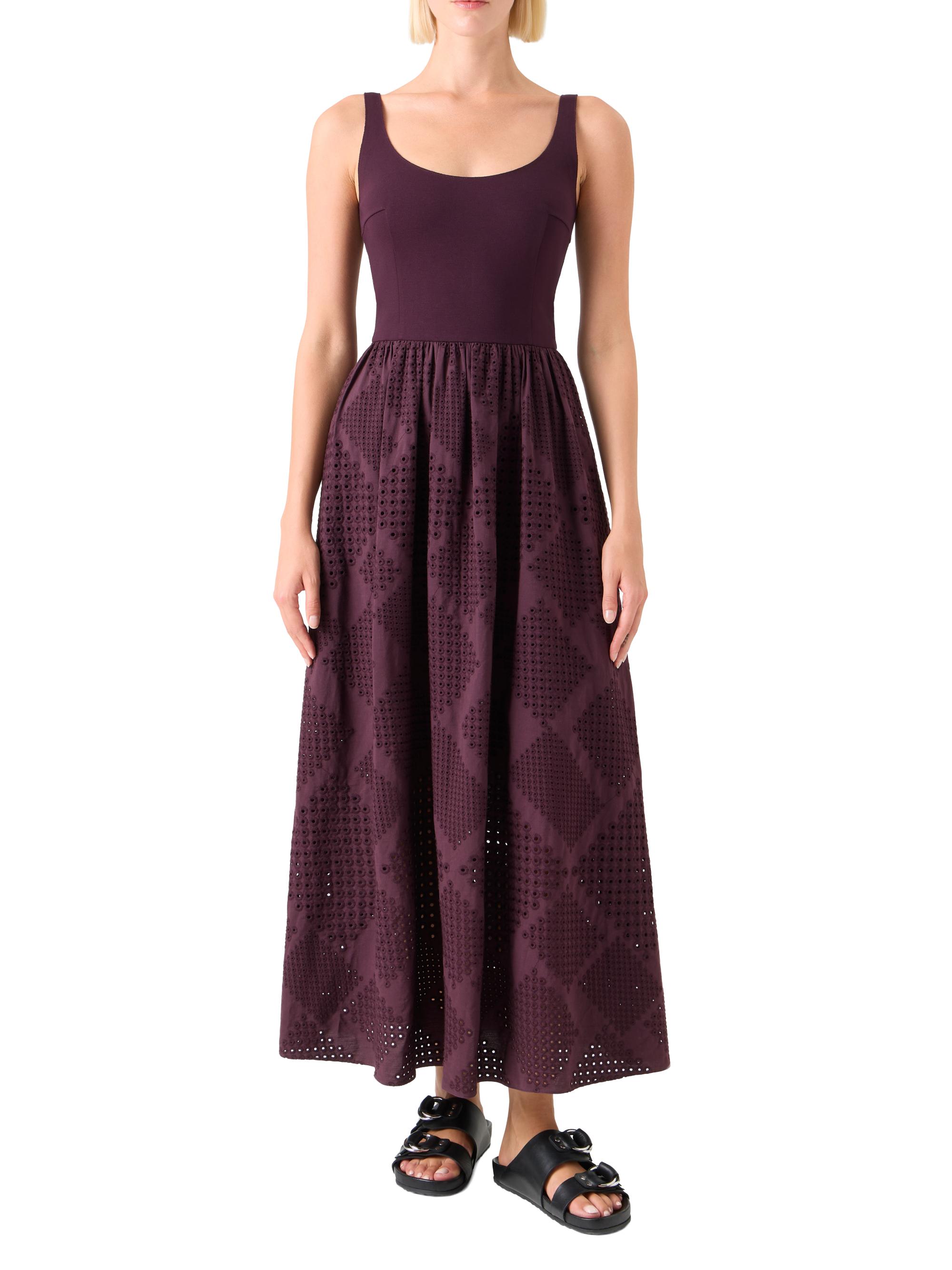 Akris punto Wool Belted Eyelet-Trim Maxi Dress | Saks Fifth Avenue
