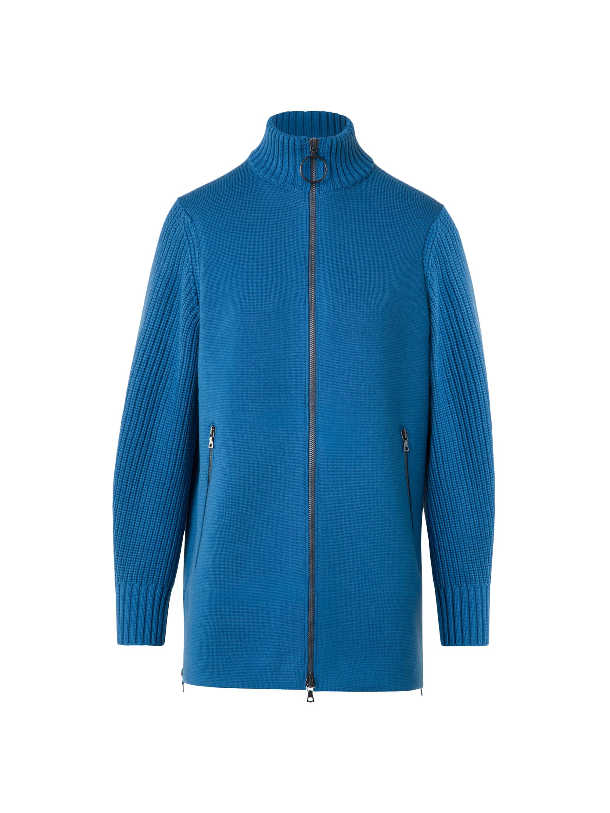 Akris punto Women's Cotton Knit Zip-Up Jacket - Medium Blue